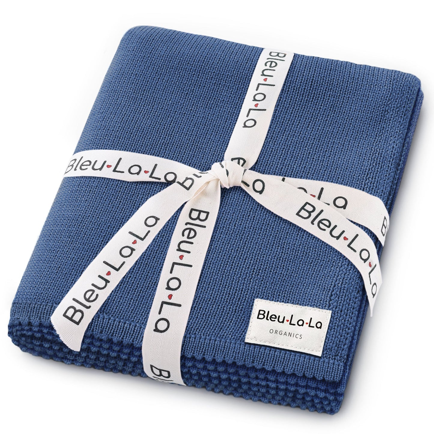 100 Percent Cotton Organic Luxe Baby Blanket Bleu La La