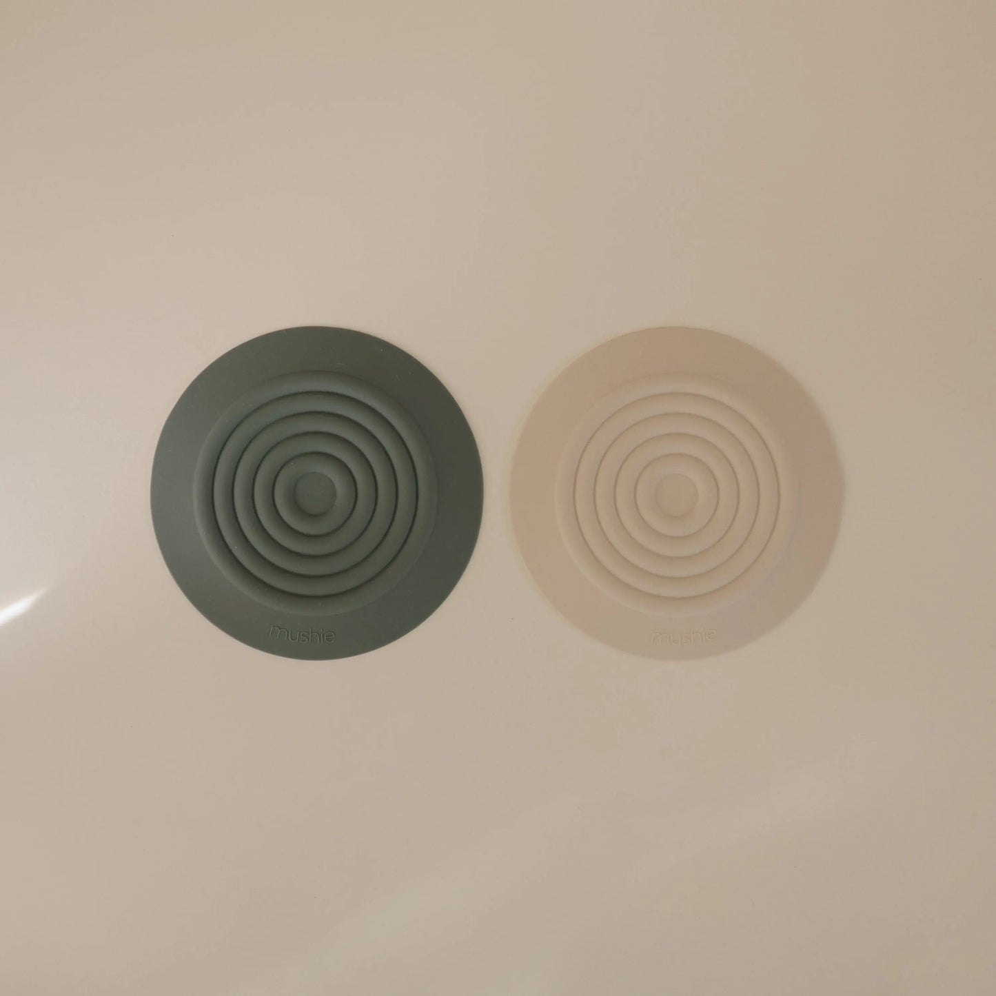 Silicone Bathtub Drain Stopper Set of 2 Flexible Water Seal Covers Mushie