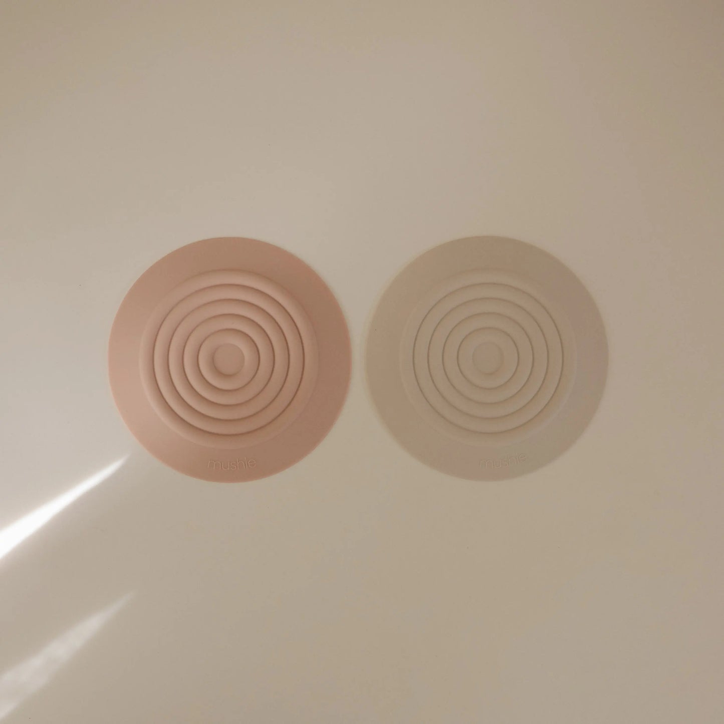 Silicone Bathtub Drain Stopper Set of 2 Flexible Water Seal Covers Mushie