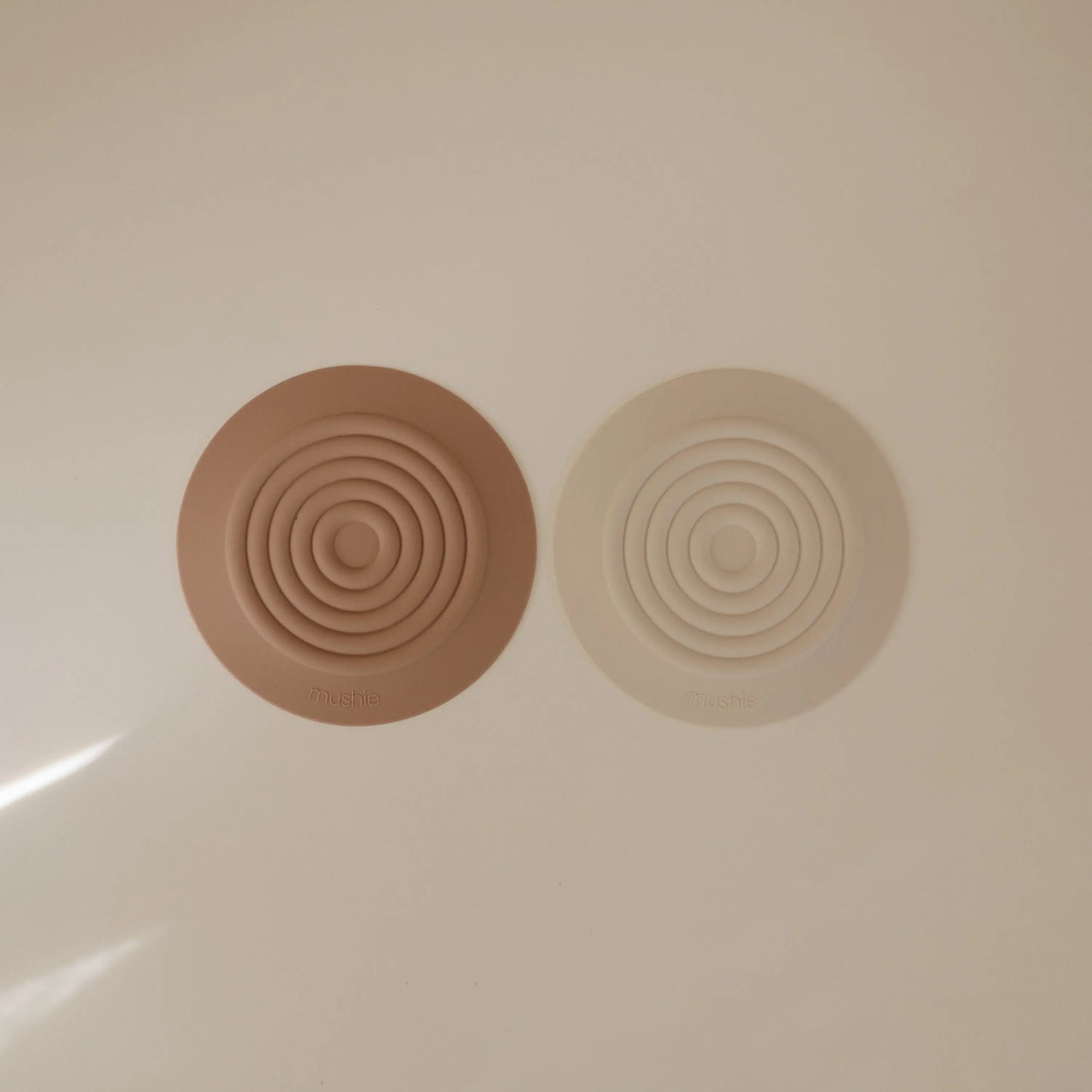 Silicone Bathtub Drain Stopper Set of 2 Flexible Water Seal Covers Mushie