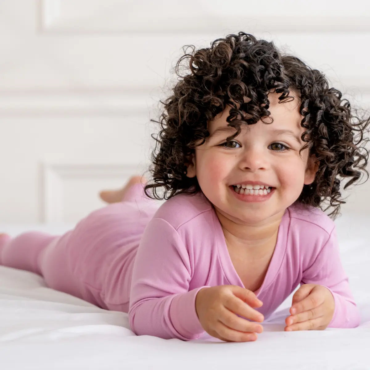 Toddler Kids Bamboo Pajamas Misty Mauve Ultra Soft LuxeWeave Fabric.