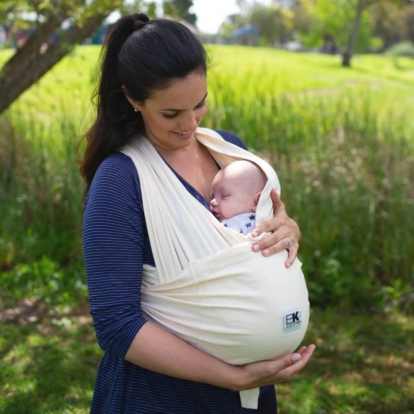 Baby K'tan Organic Baby Carrier Natural Cotton Wrap Style Baby K'tan