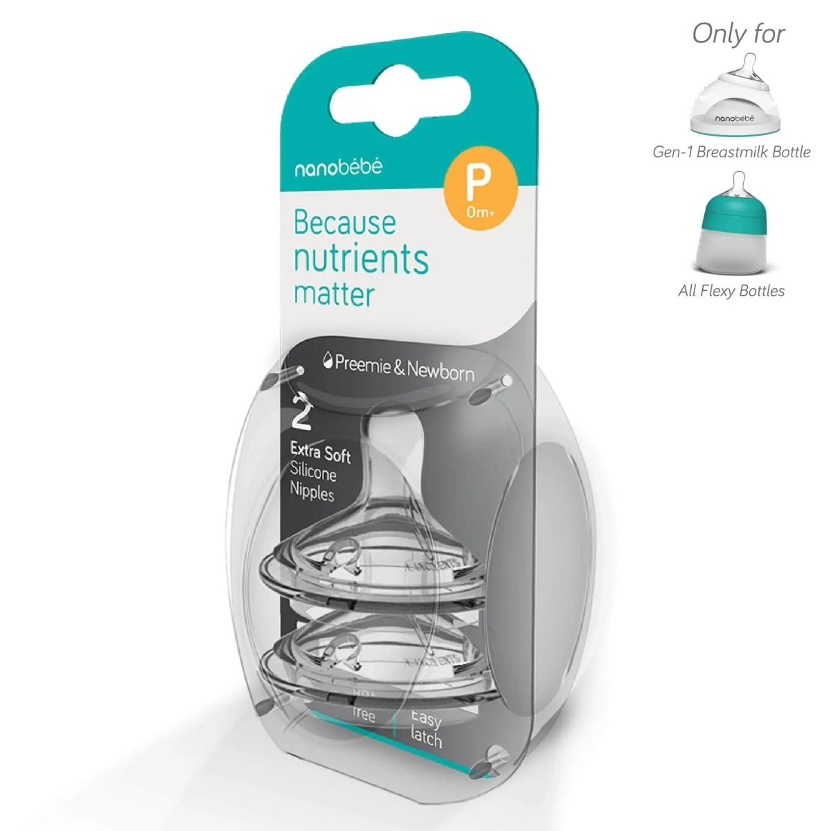 Silicone Anti-Colic Baby Bottle Nipples Nanobébé