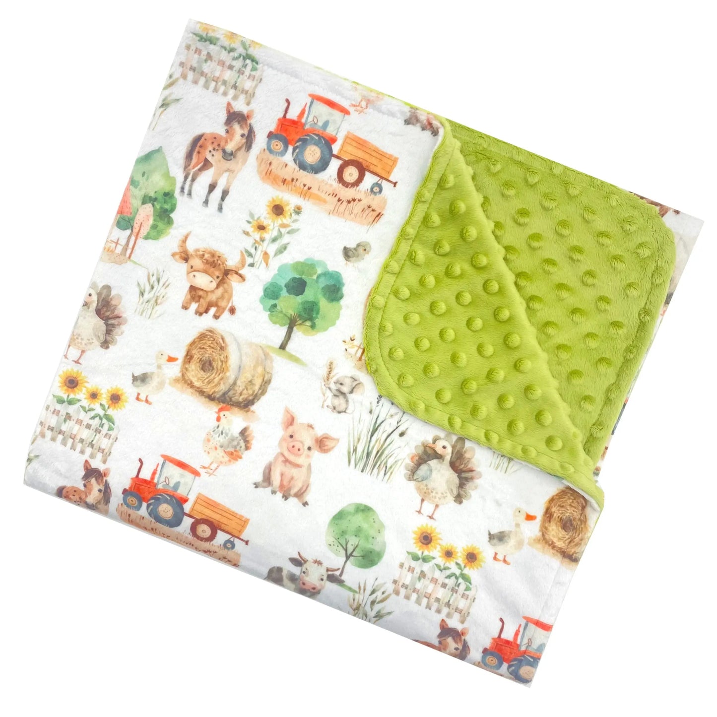 Baby & Toddler Minky Blanket - Farm Life Honey Lemonade