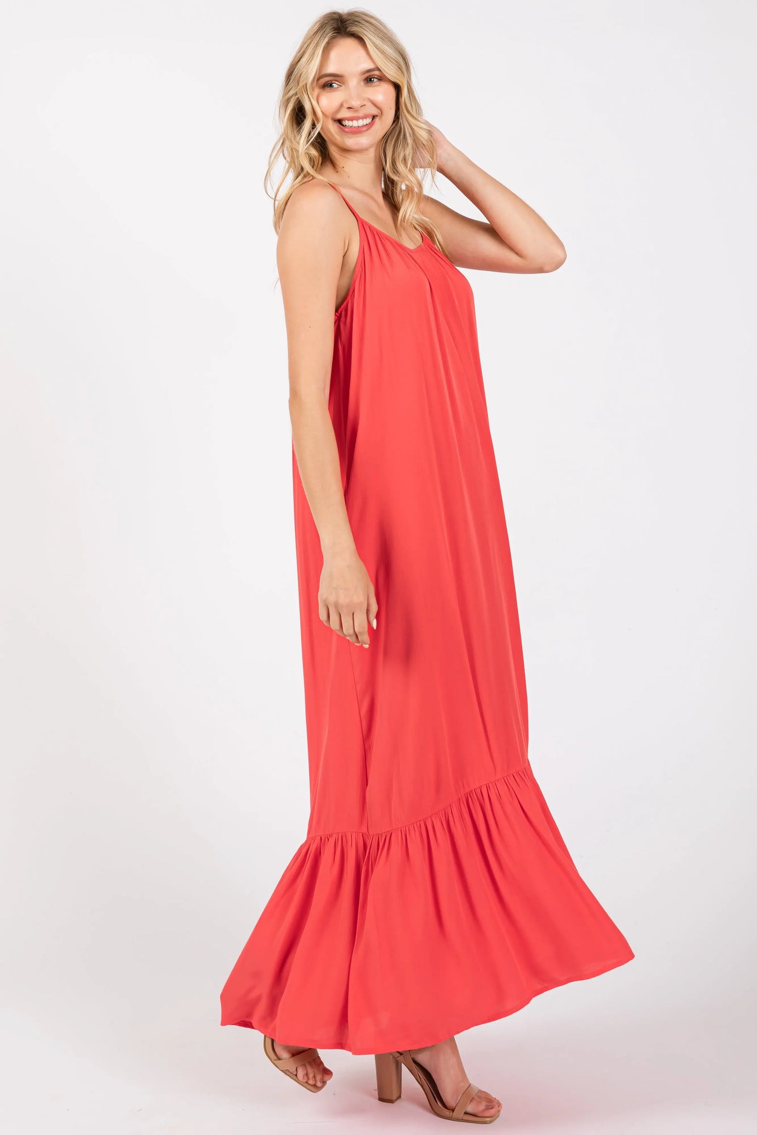 PinkBlush Elegant Red Crochet Lace Back Maxi Dress for Sophisticated Women - Apparel & Accessories > Clothing > Dresses