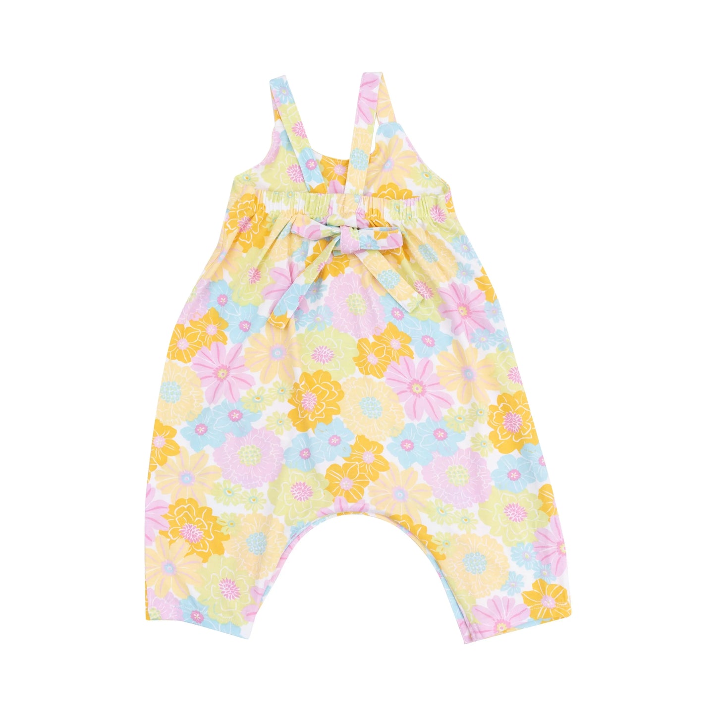 Tie Back Romper Sunny Dahlias for Kids.