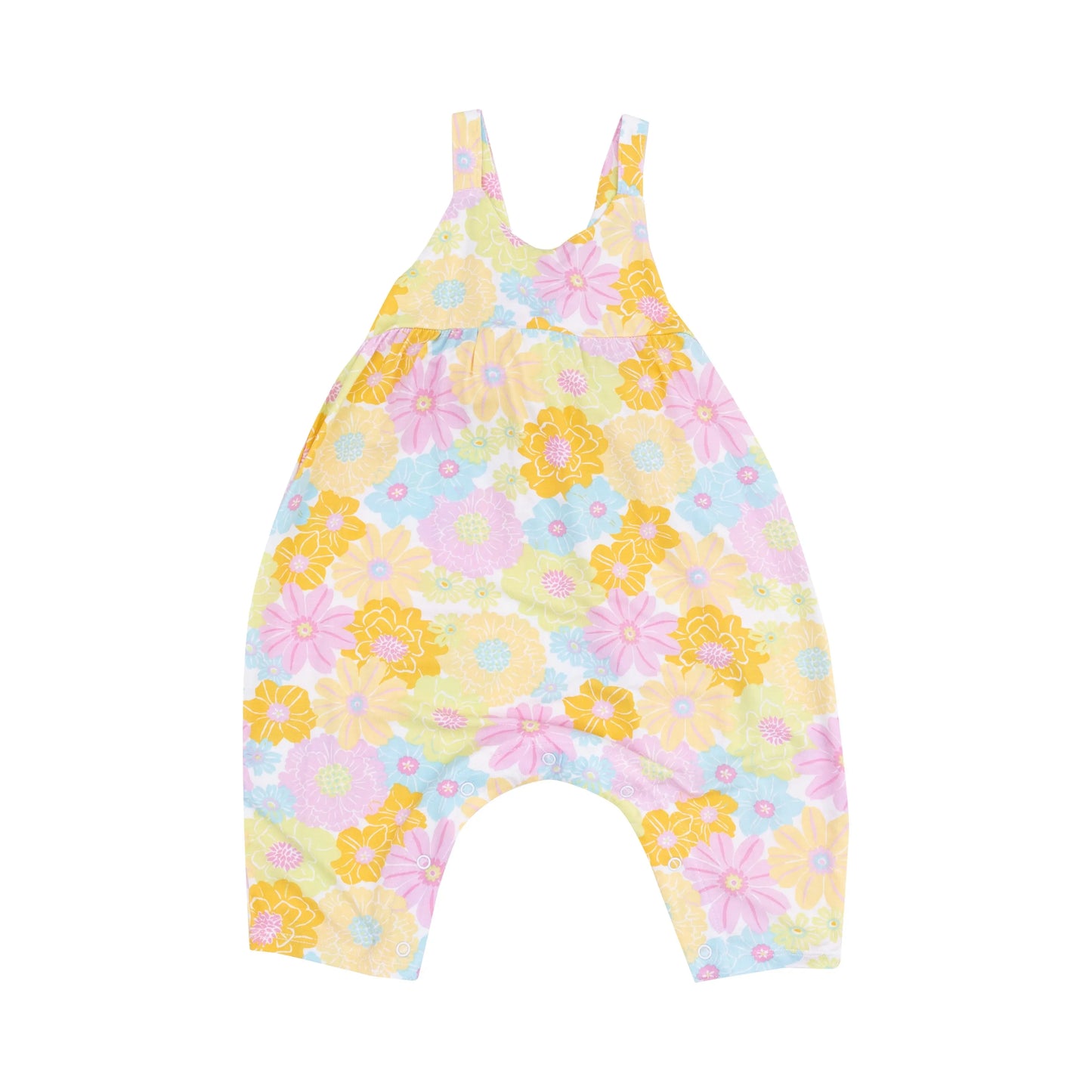Tie Back Romper Sunny Dahlias for Kids.