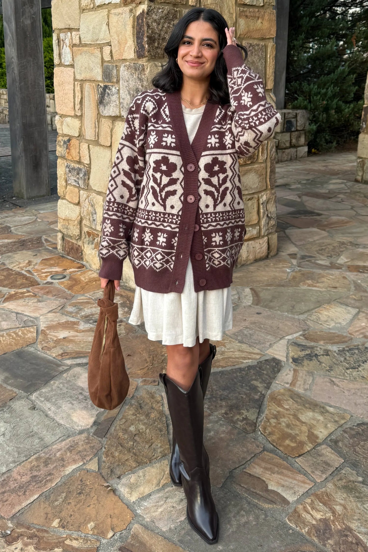 PinkBlush Chic Oatmeal Mini Dress with Contrast Pleats for Fashion-Forward Women - Apparel & Accessories > Clothing > Dresses