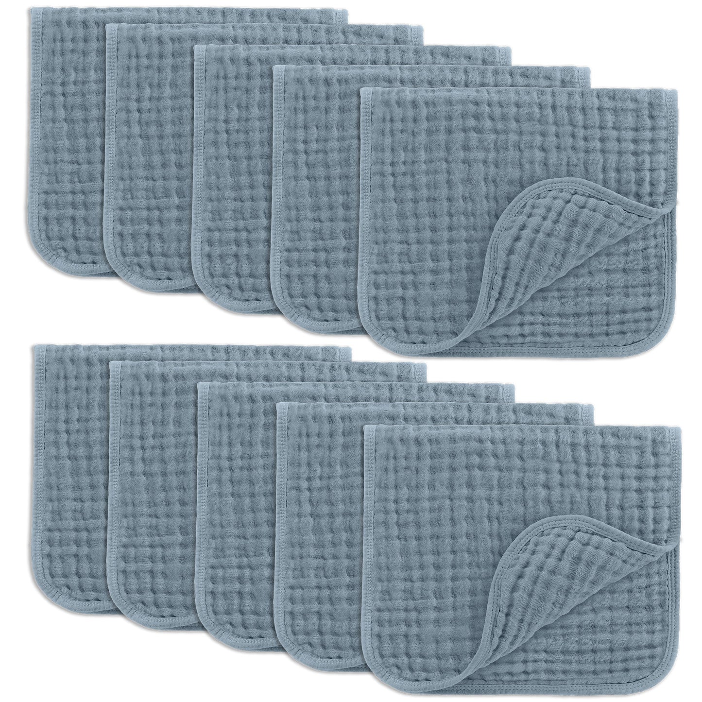 Muslin Burp Cloths Pacific Blue For Newborns By Comfy Cubs Comfy Cubs Everetts Place: Online Boutique 29.99