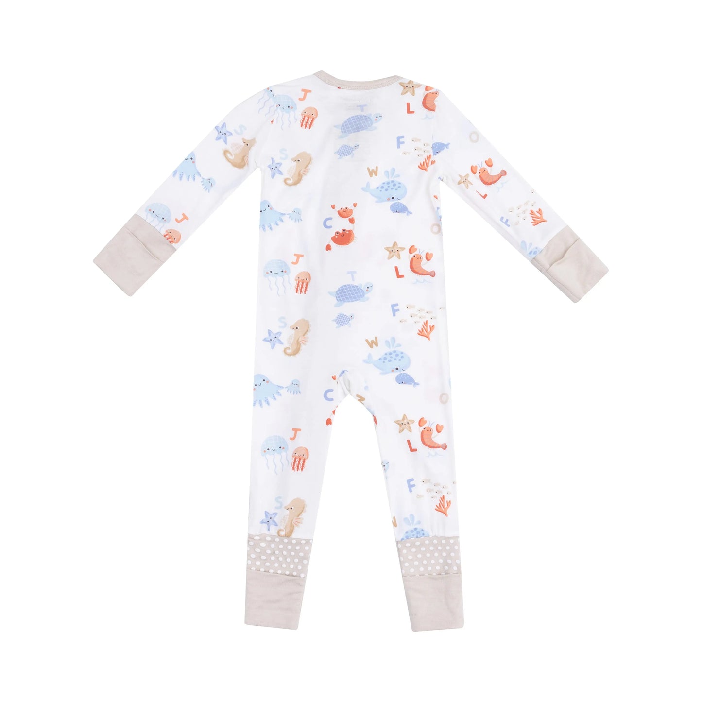2 Way Zipper Romper Coastal ABCs for Babies by Angel Dear.