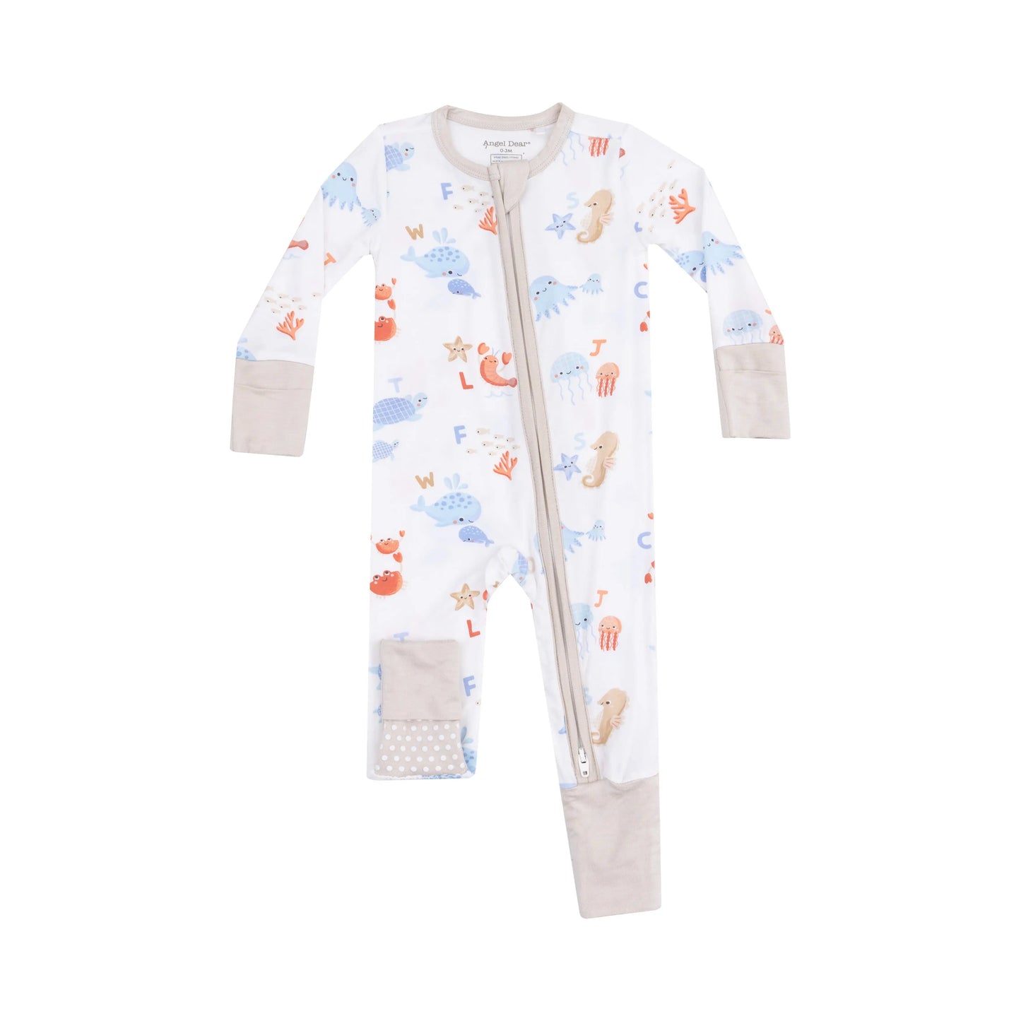 2 Way Zipper Romper Coastal ABCs for Babies by Angel Dear.