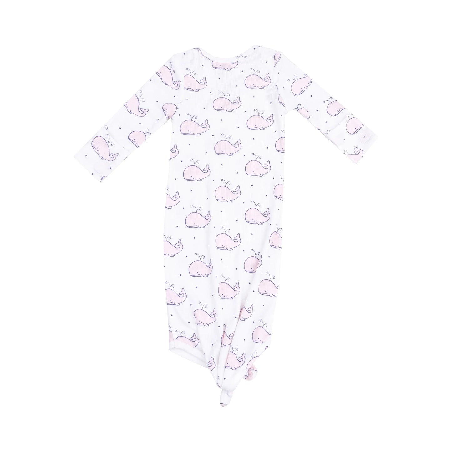 Knotted Gown Bubbly Whale Pink.