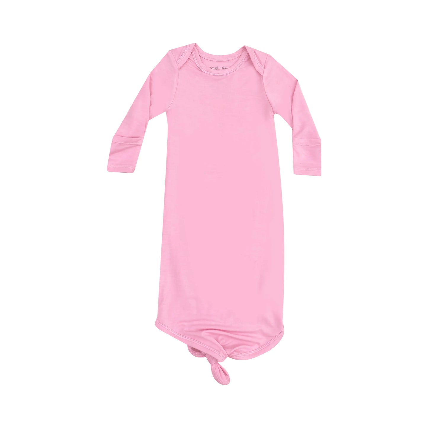 Knotted Baby Gown Solid Begonia Pink.