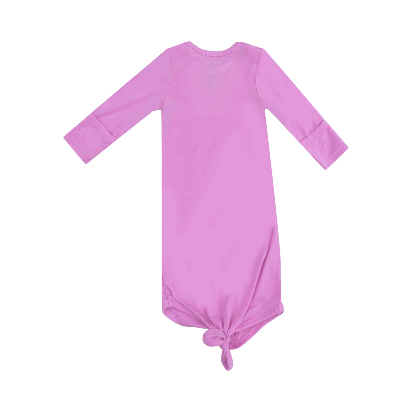Knotted Baby Gown Solid Cyclamen.