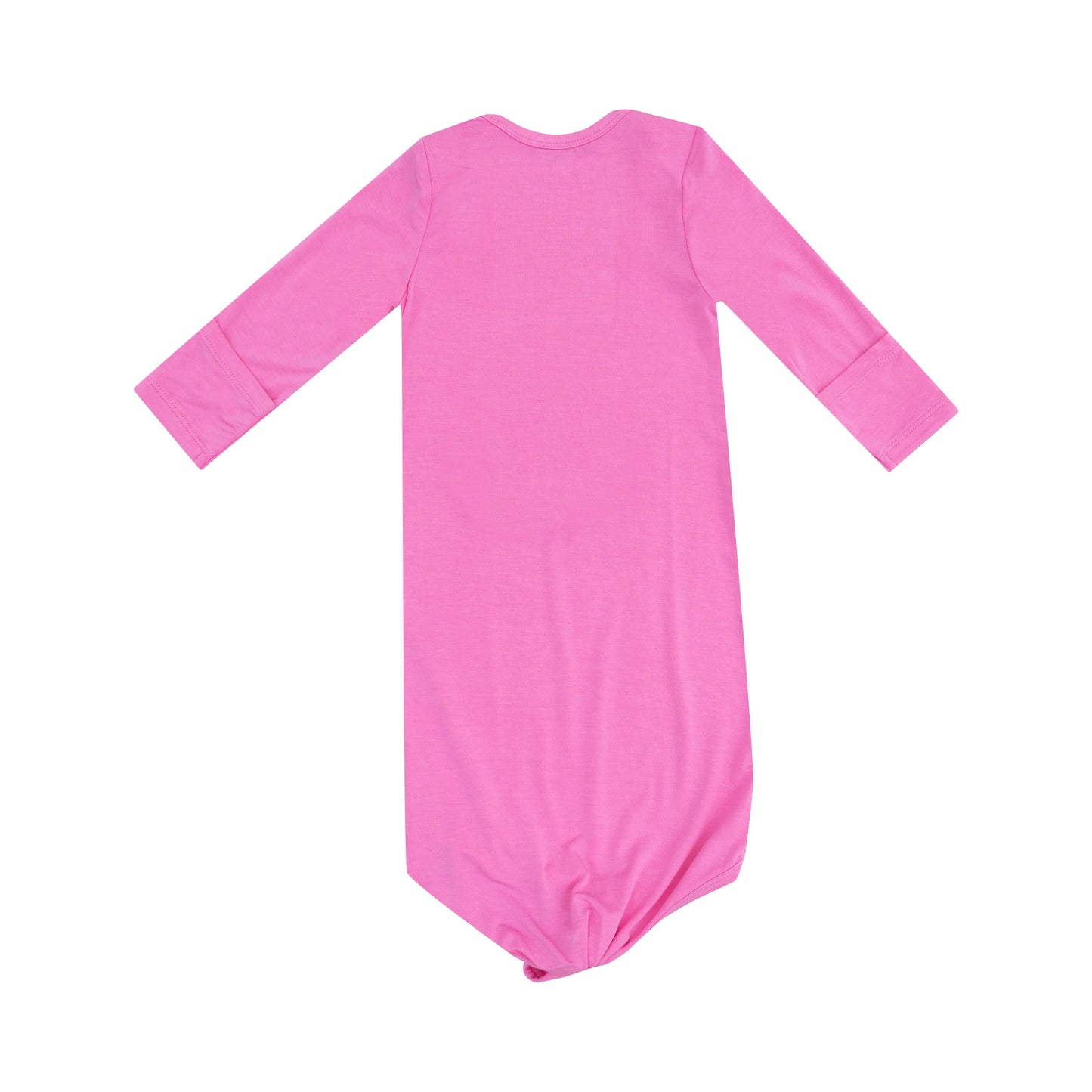 Knotted Baby Gown Solid Strawberry Moon.