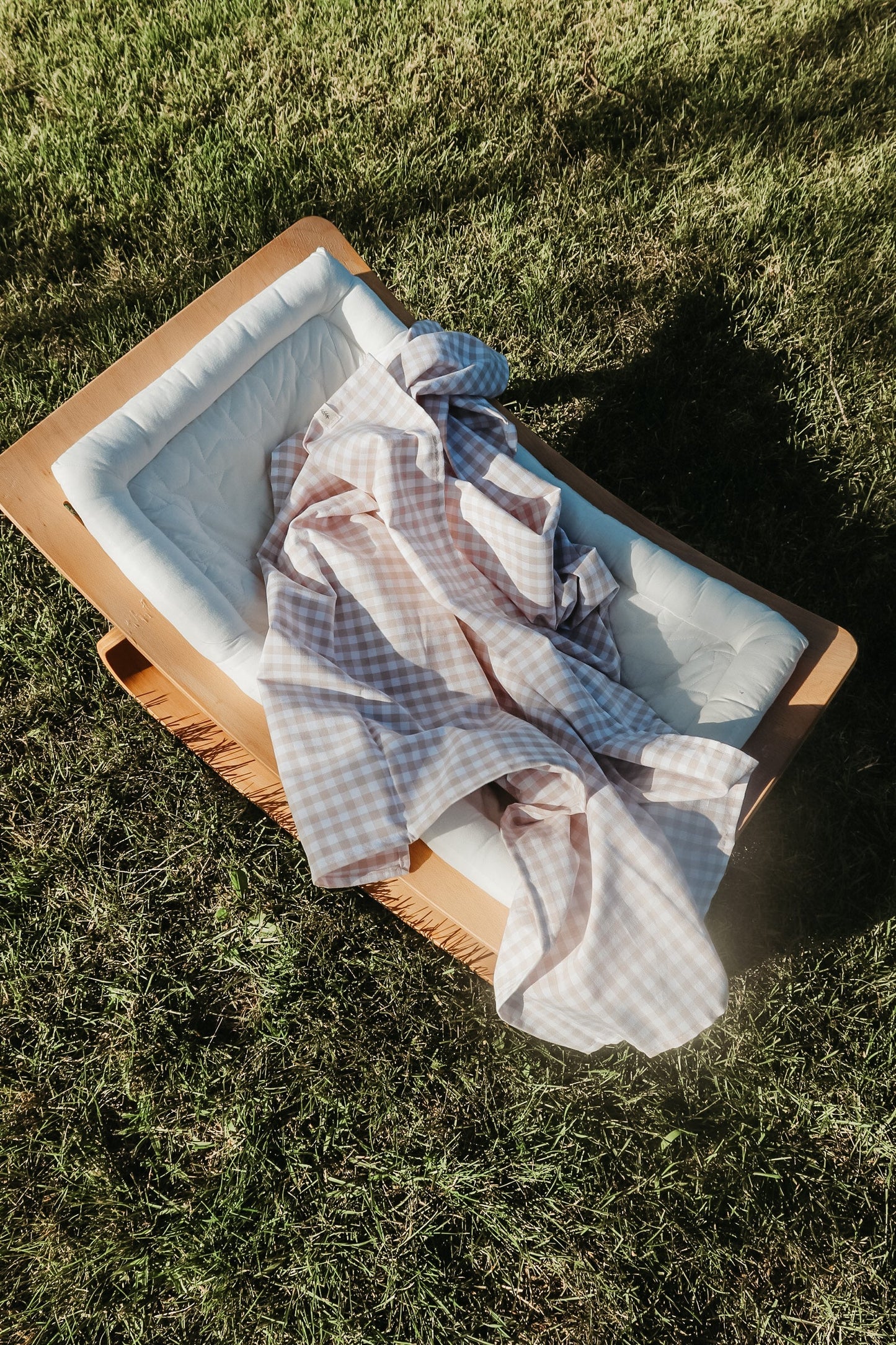 Haven Gingham Baby Blanket Soft Cotton Comfort For Sleep Little Mae & Co Everetts Place: Online Boutique