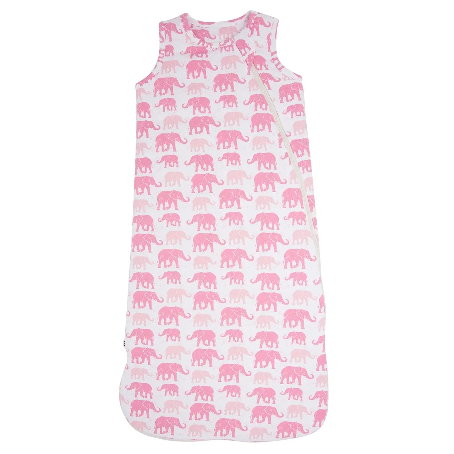 Pink Elephant Sleep Sack for Babies with 2 Way Zipper and Quilted Lining 0 to 9 Months Sweet Bamboo