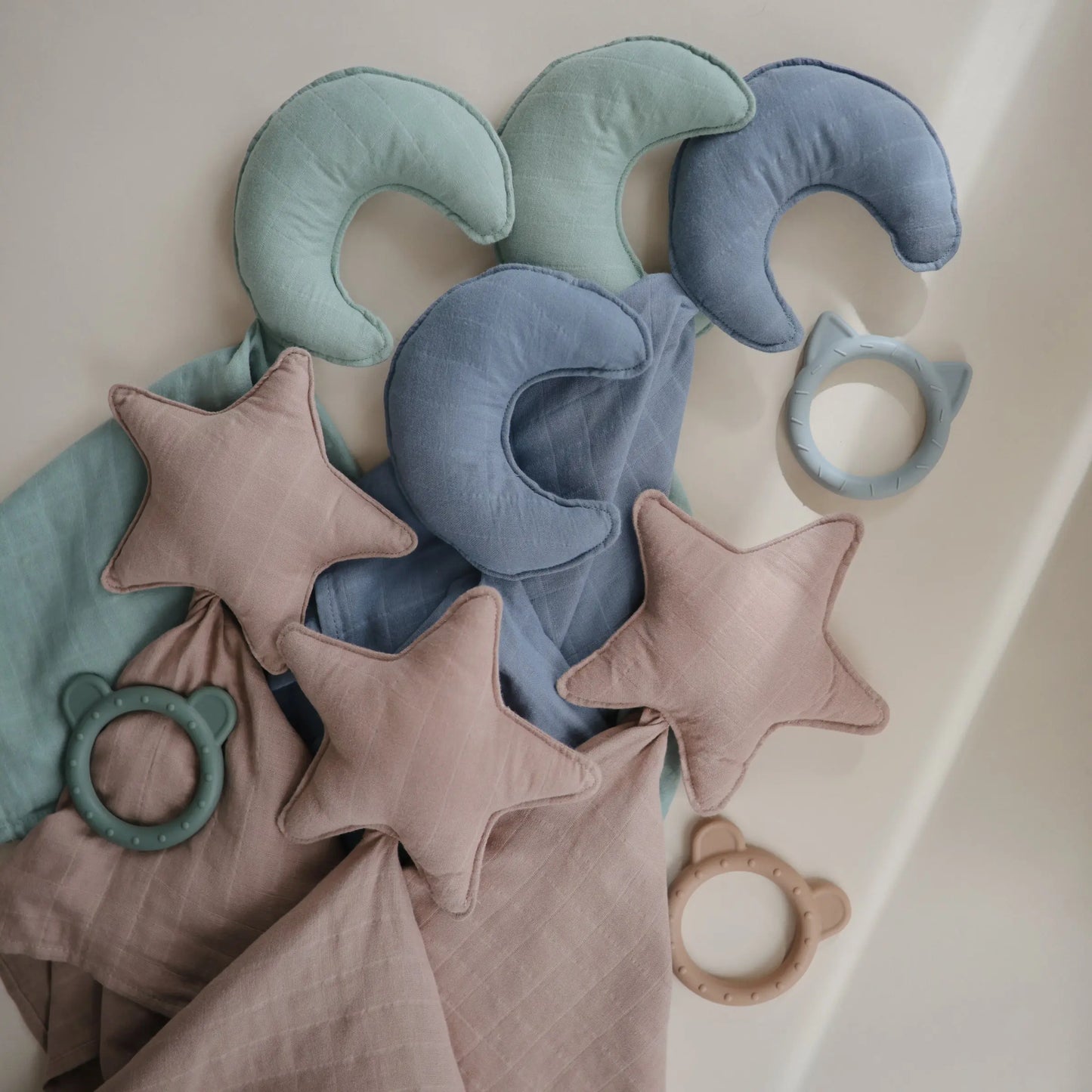 Star Lovey Blanket Made From 100 Percent Organic Cotton Soft Colors Playful Designs For Babies And Toddlers Mushie