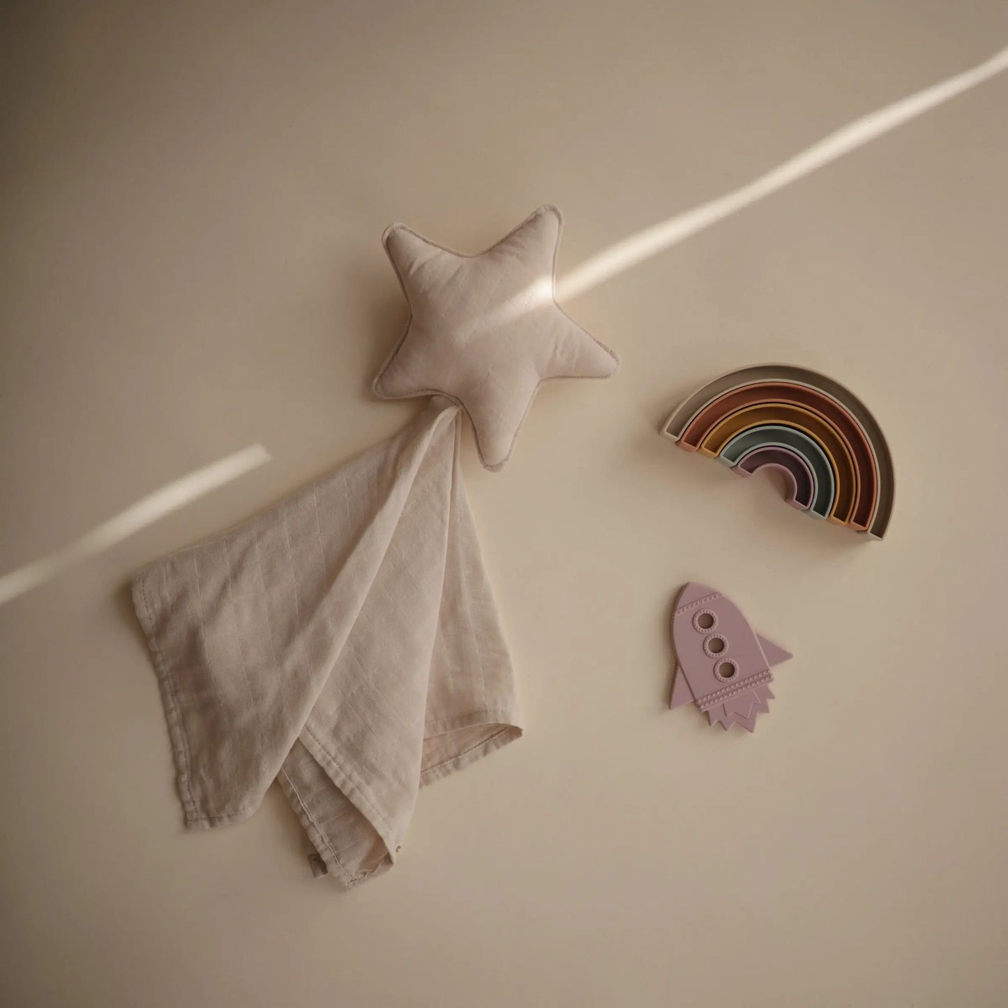 Star Lovey Blanket Made From 100 Percent Organic Cotton Soft Colors Playful Designs For Babies And Toddlers Mushie