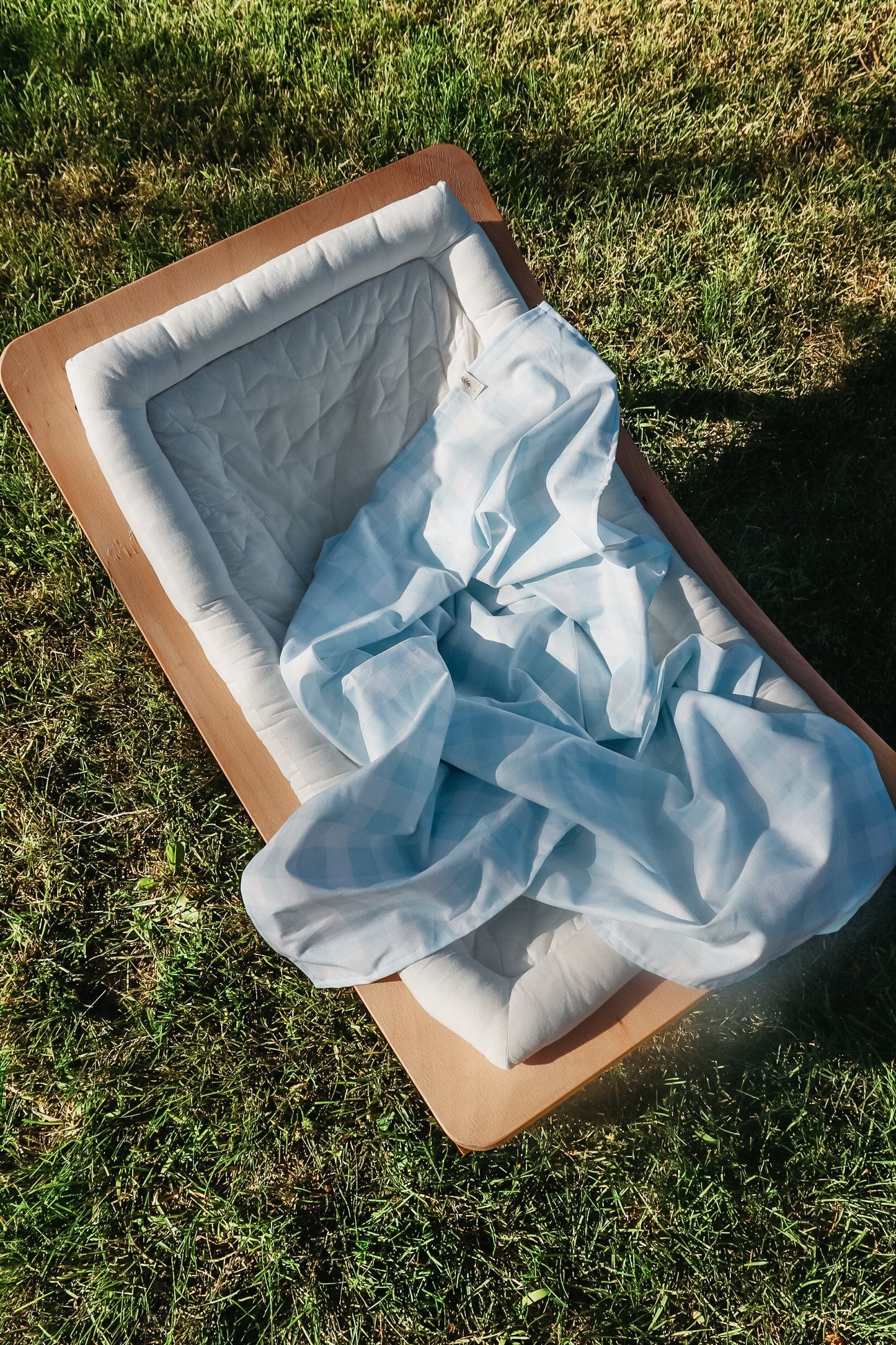 Marine Blue Baby Blanket 100 Percent Cotton Breathable Little Mae & Co Everetts Place: Online Boutique