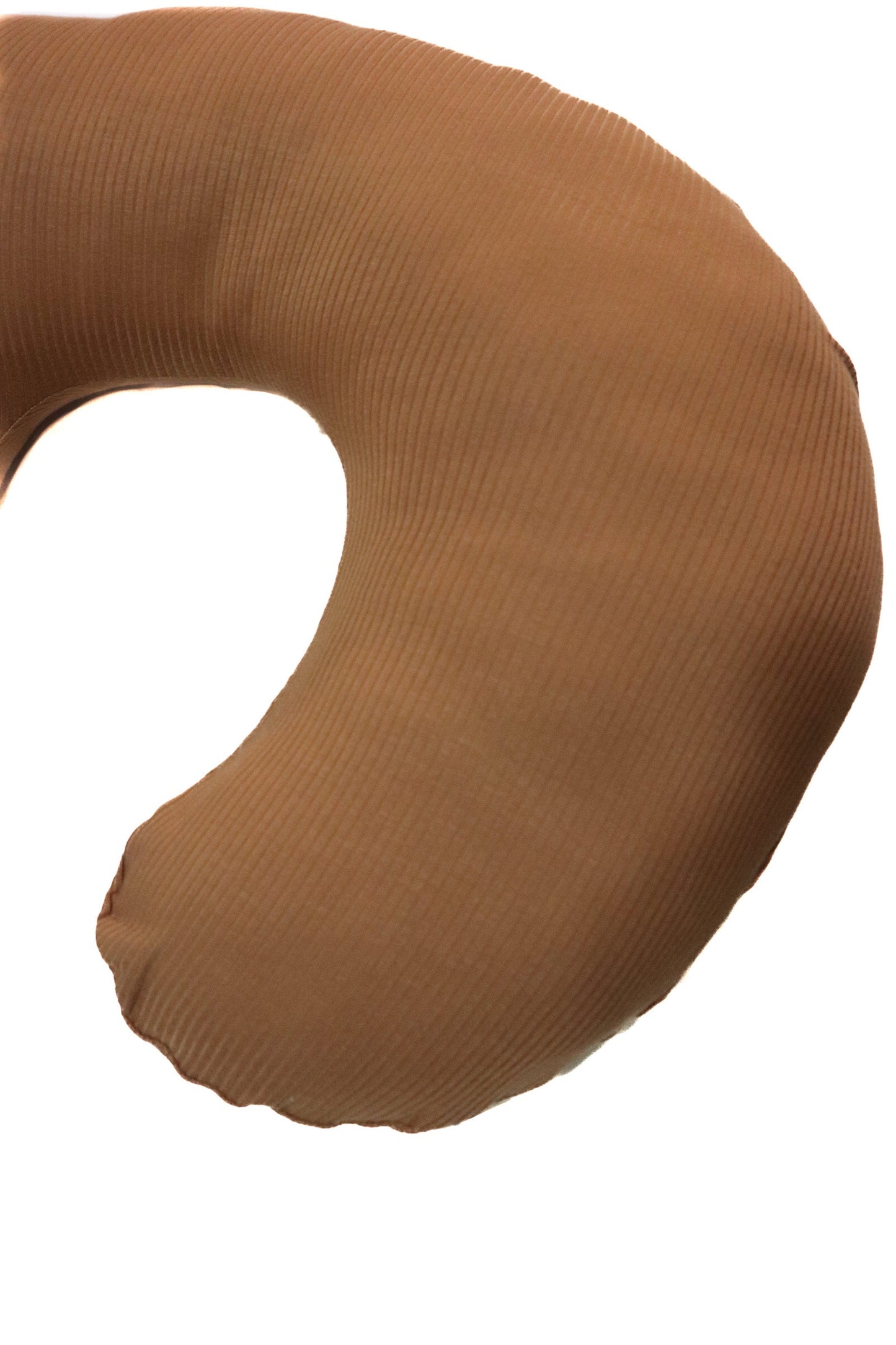 Caramel Ribbed Nursing Pillow Cover Soft Beige Fabric Little Mae & Co Everetts Place: Online Boutique