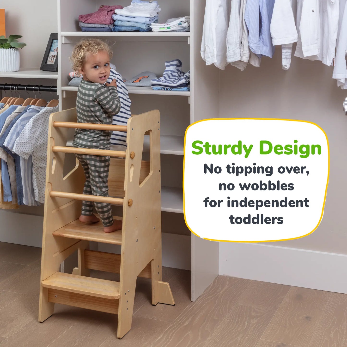 Toddler Standing Tower with Safe Climbing Bars for Independent Learning Ocodile.com