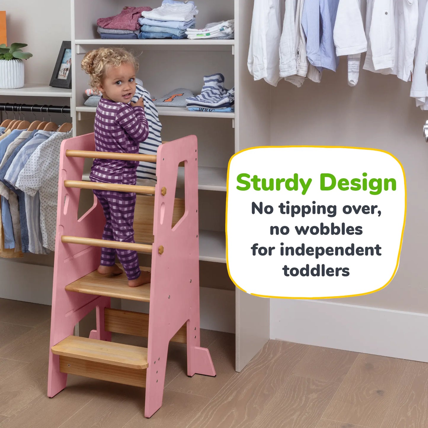 Toddler Standing Tower with Safe Climbing Bars for Independent Learning Ocodile.com