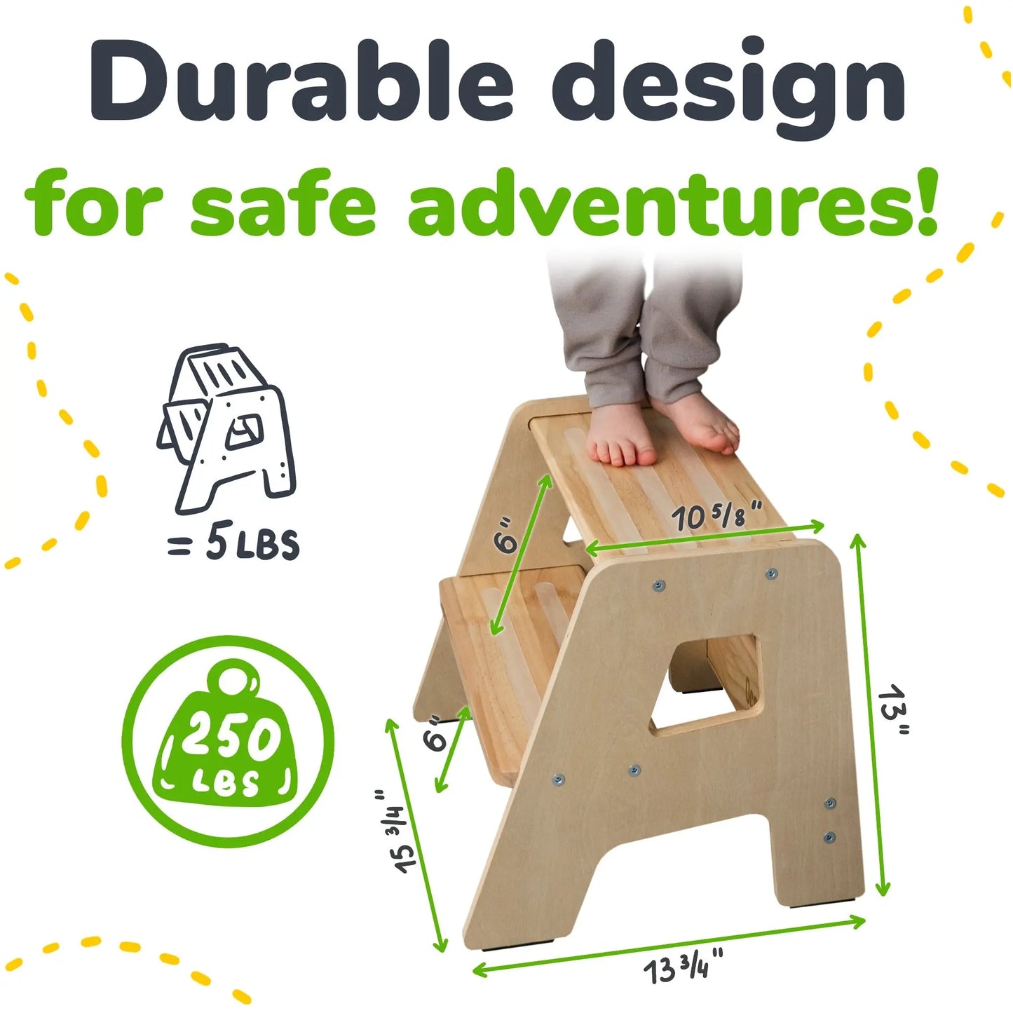 2-Step Stool for Kids Ocodile.com