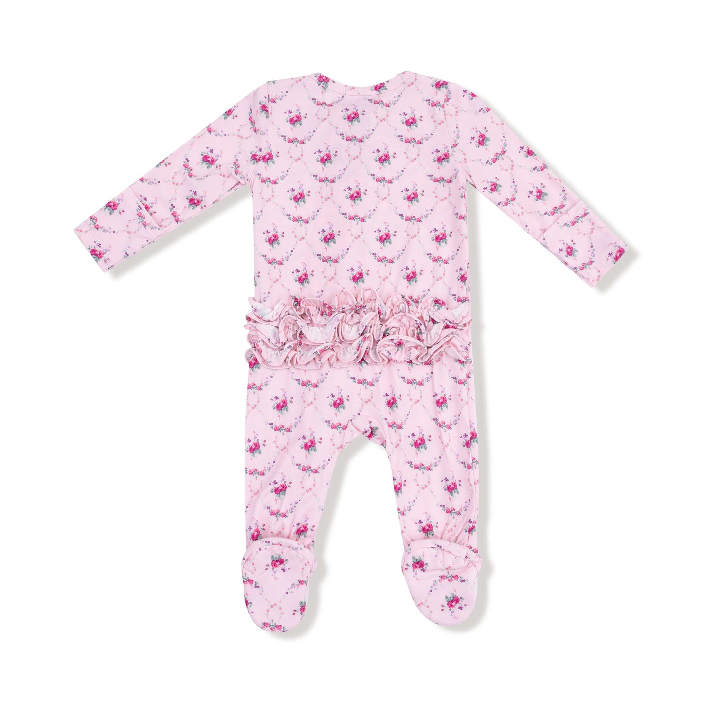 2 Way Ruffle Zipper Footie Soft Bamboo Viscose for Baby Angel Dear Everetts Place: Online Boutique