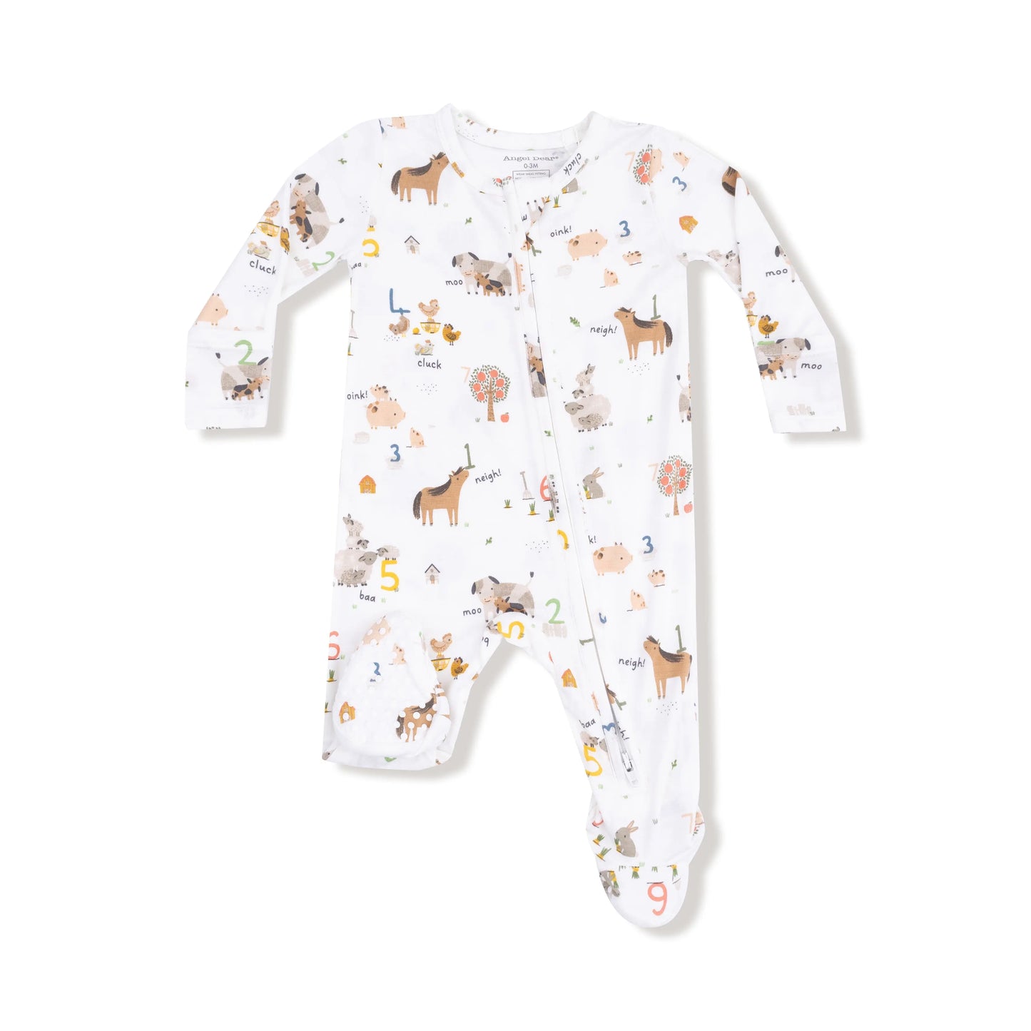 2 Way Zipper Footie Baby Sleepwear Angel Dear Signature Angel Dear Everetts Place: Online Boutique