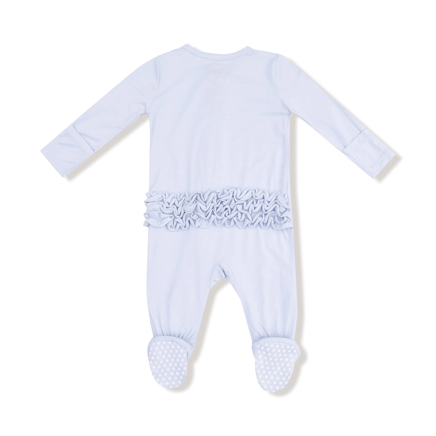 2 Way Zipper Ruffle Back Footie Angel Dear Bamboo Fabric Angel Dear Everetts Place: Online Boutique