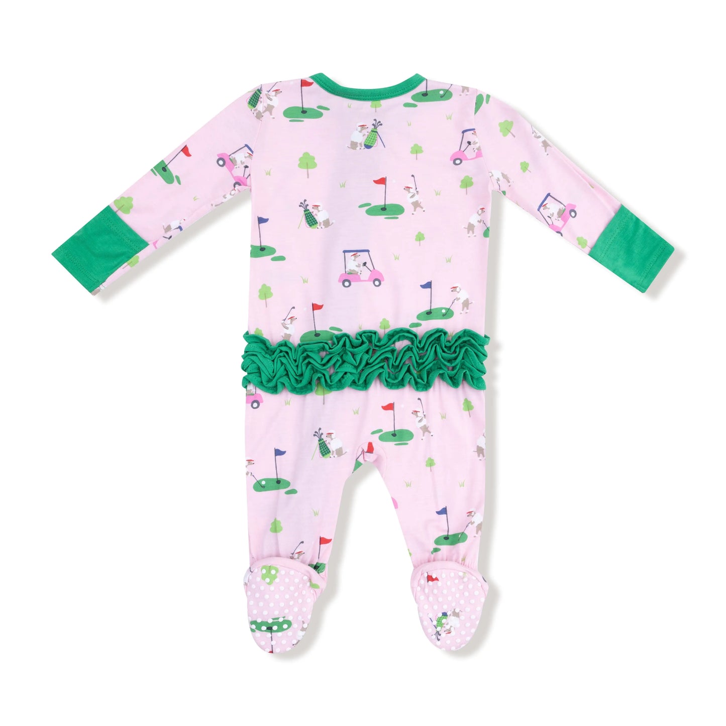 2 Way Zipper Ruffle Back Footie Bamboo Soft Baby Sleep Angel Dear Everetts Place: Online Boutique