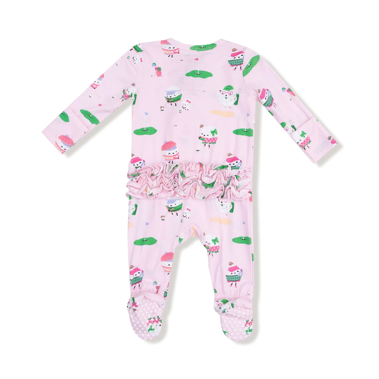 2 Way Zipper Ruffle Back Footie Soft Bamboo Fabric Angel Dear Everetts Place: Online Boutique