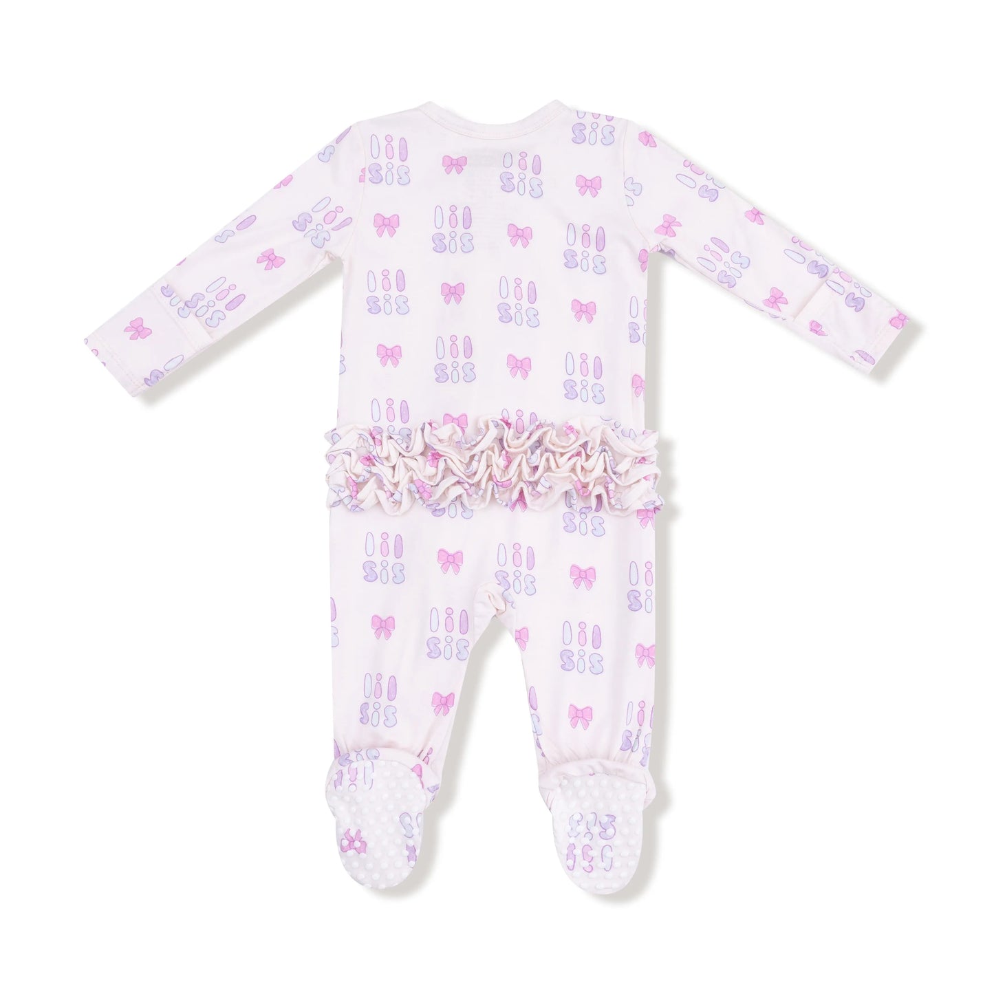 2 Way Zipper Ruffle Back Footie for Babies in Soft Bamboo Fabric Angel Dear Everetts Place: Online Boutique