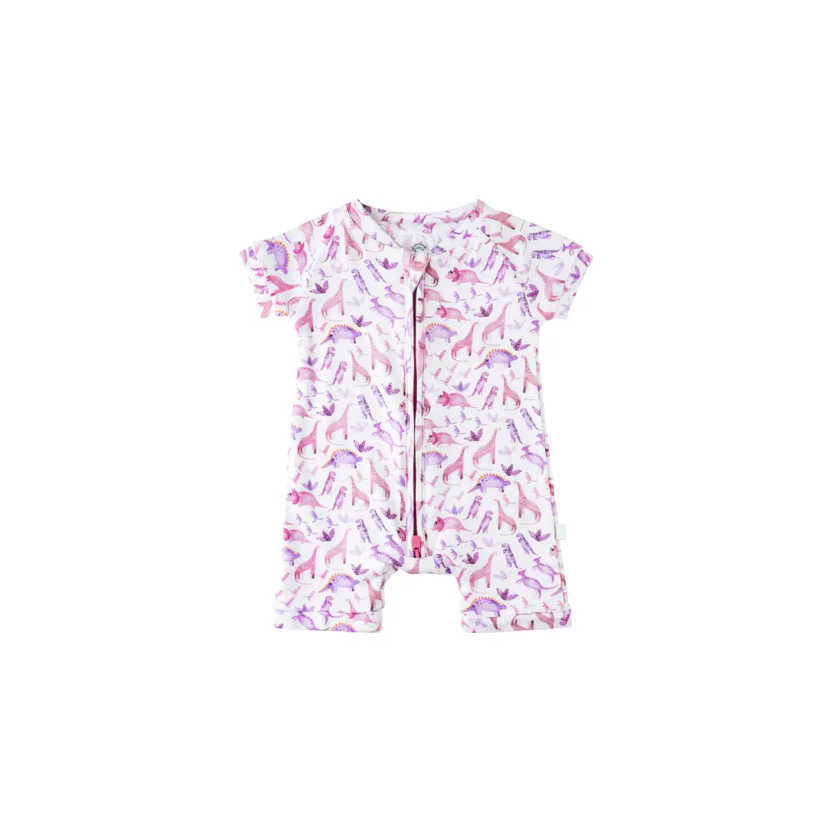 Baby Short Sleeve Bamboo Romper with LuxeWeave Fabric for Softness and Comfort.