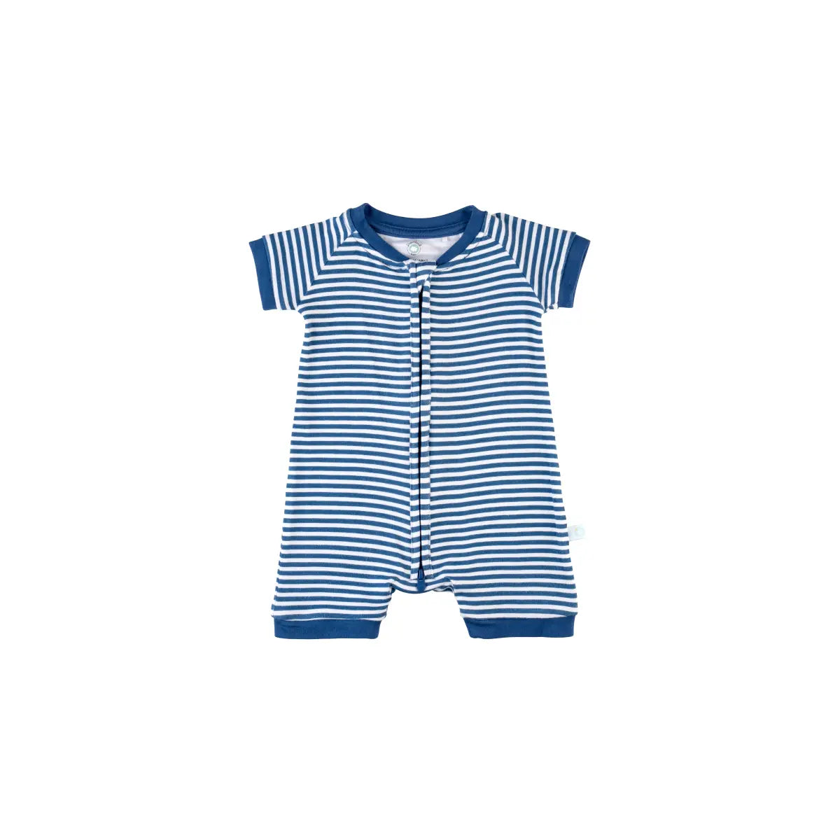 Baby Short Sleeve Bamboo Romper with LuxeWeave Fabric for Softness and Comfort.