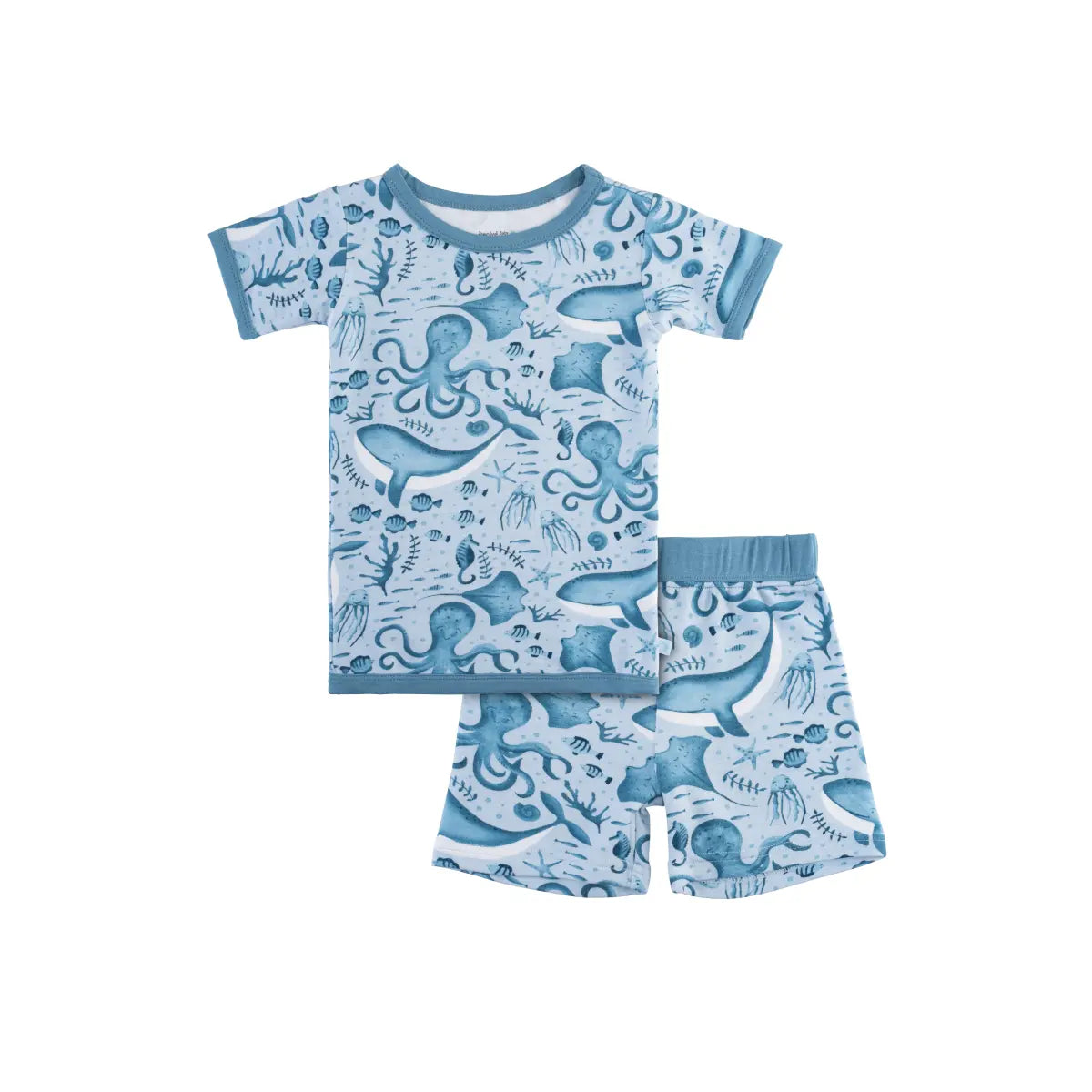 Toddler Short Sleeve Bamboo Pajamas Ultra Soft Viscose LuxeWeave Fabric.
