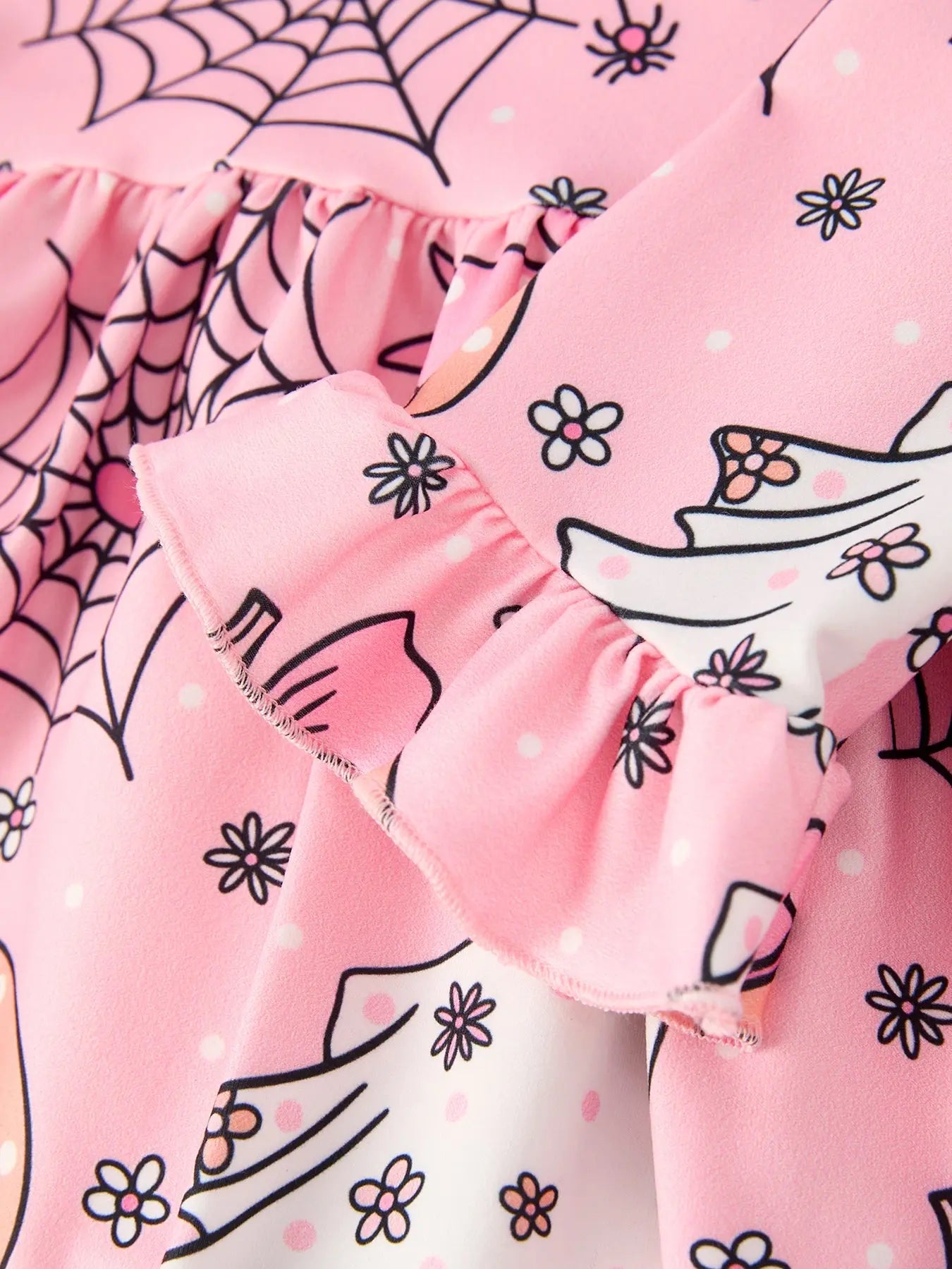 Spooky Halloween Dress with Ghost and Pumpkin Print for Festive Women Rylee Faith Designs
