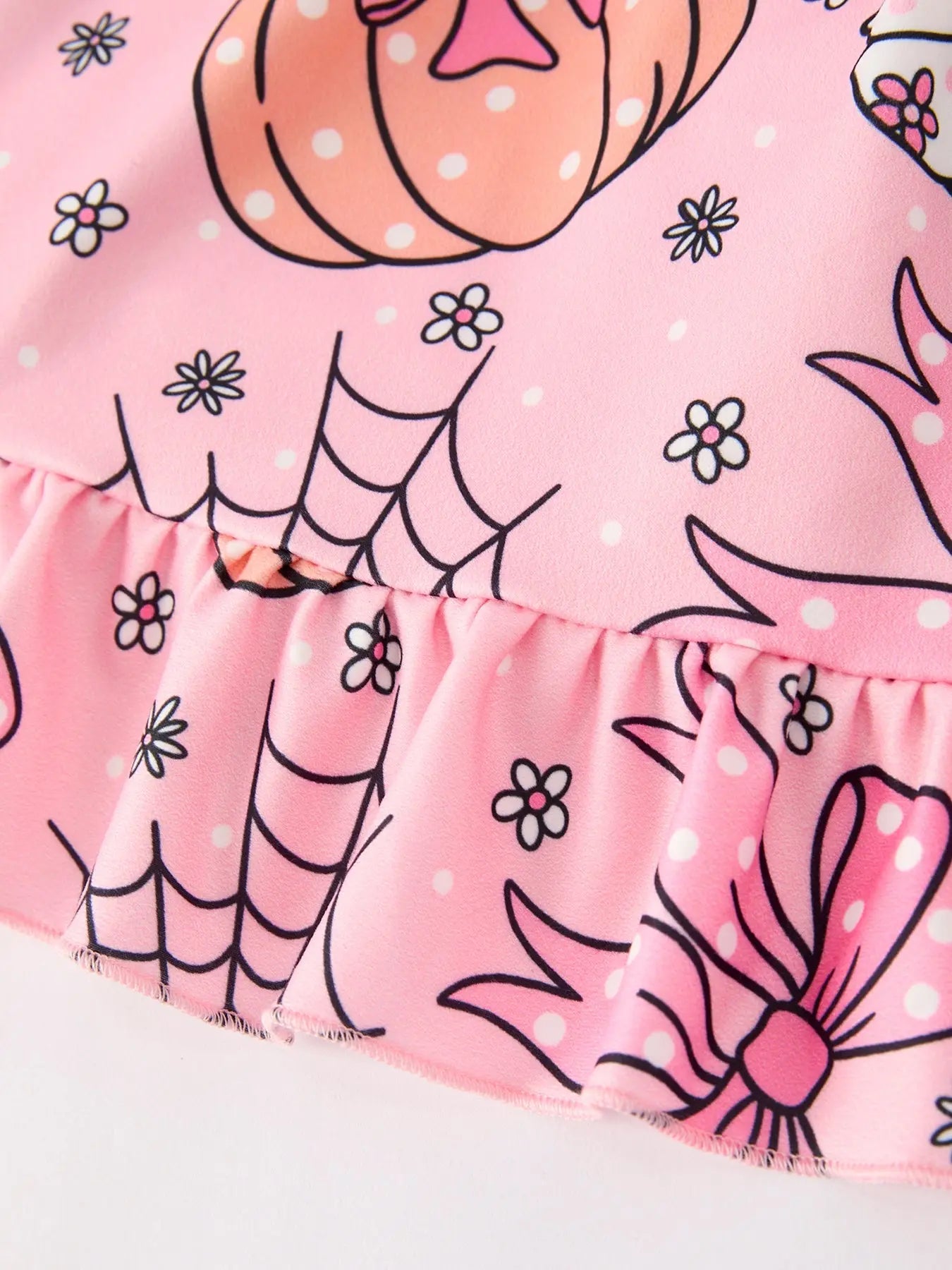 Spooky Halloween Dress with Ghost and Pumpkin Print for Festive Women Rylee Faith Designs