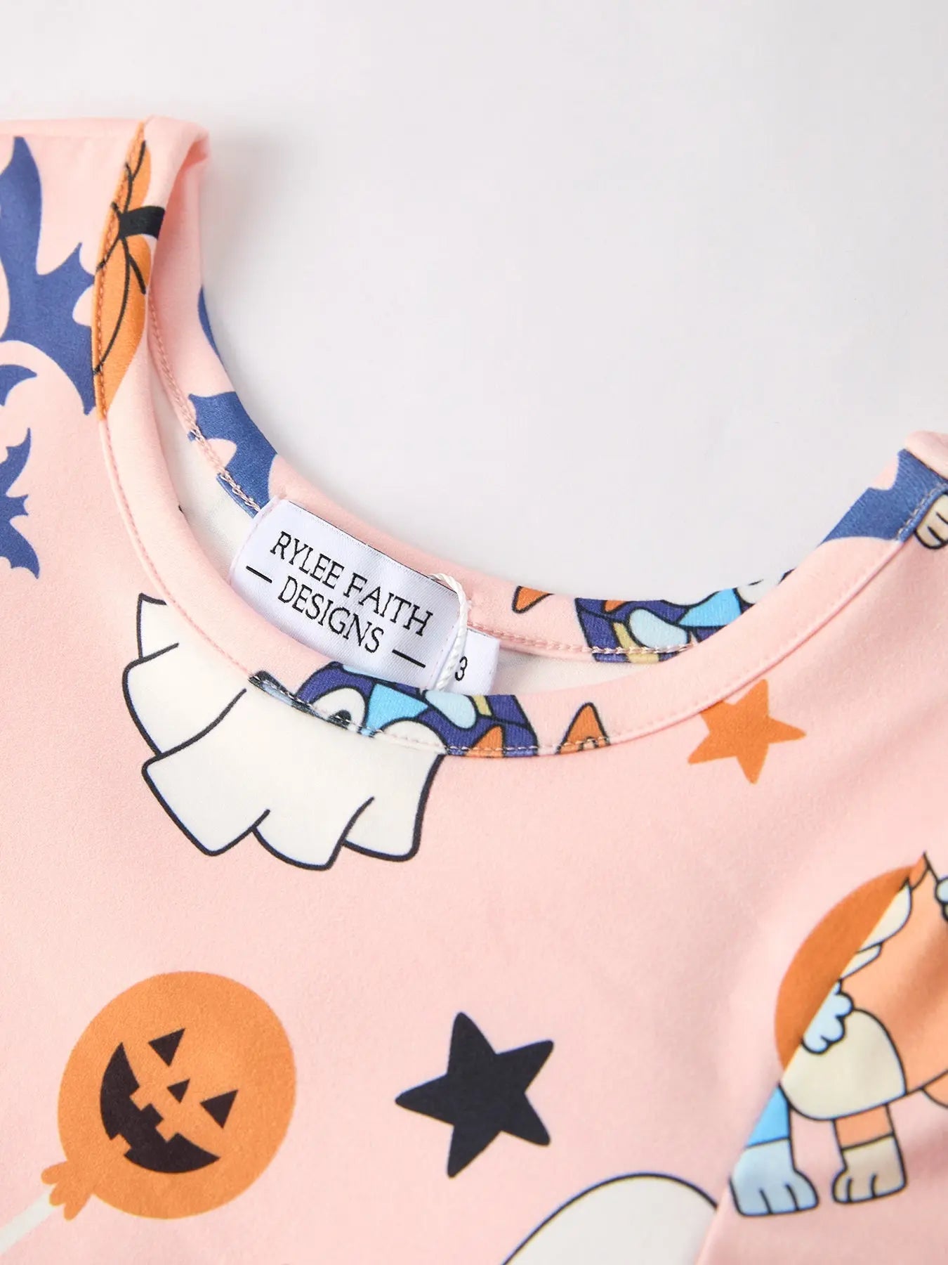 Quality Halloween Dress with Ghost Pumpkin Design for Girls Rylee Faith Designs