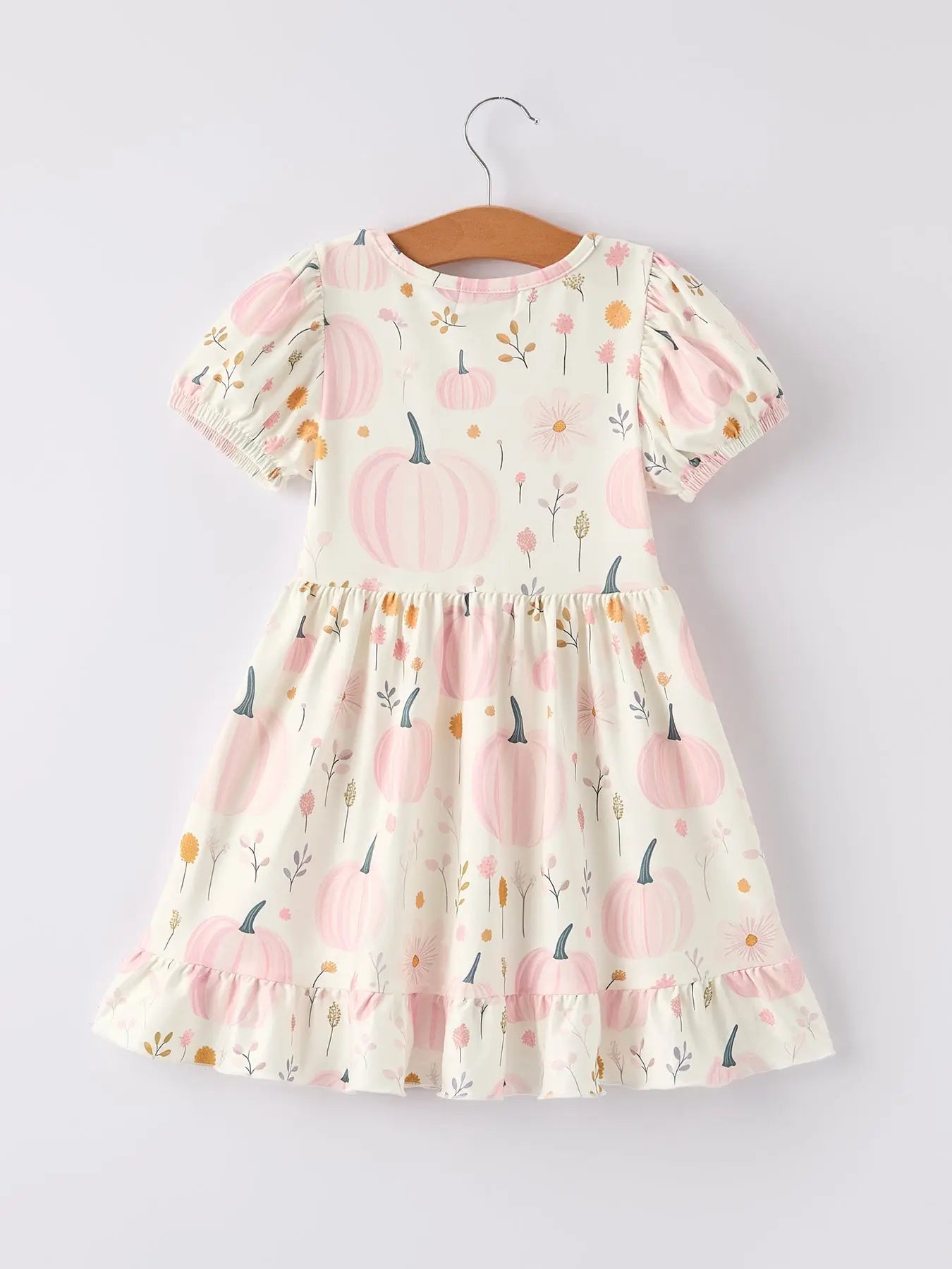 Cute Pumpkin Print Dress for Girls Perfect for Halloween Celebrations Rylee Faith Designs