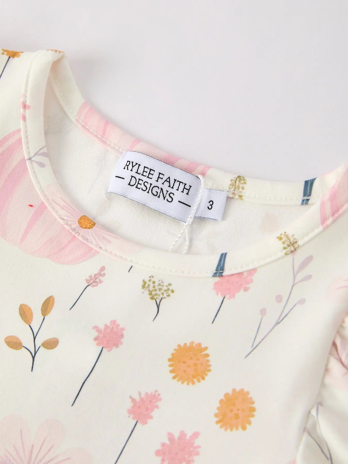 Cute Pumpkin Print Dress for Girls Perfect for Halloween Celebrations Rylee Faith Designs