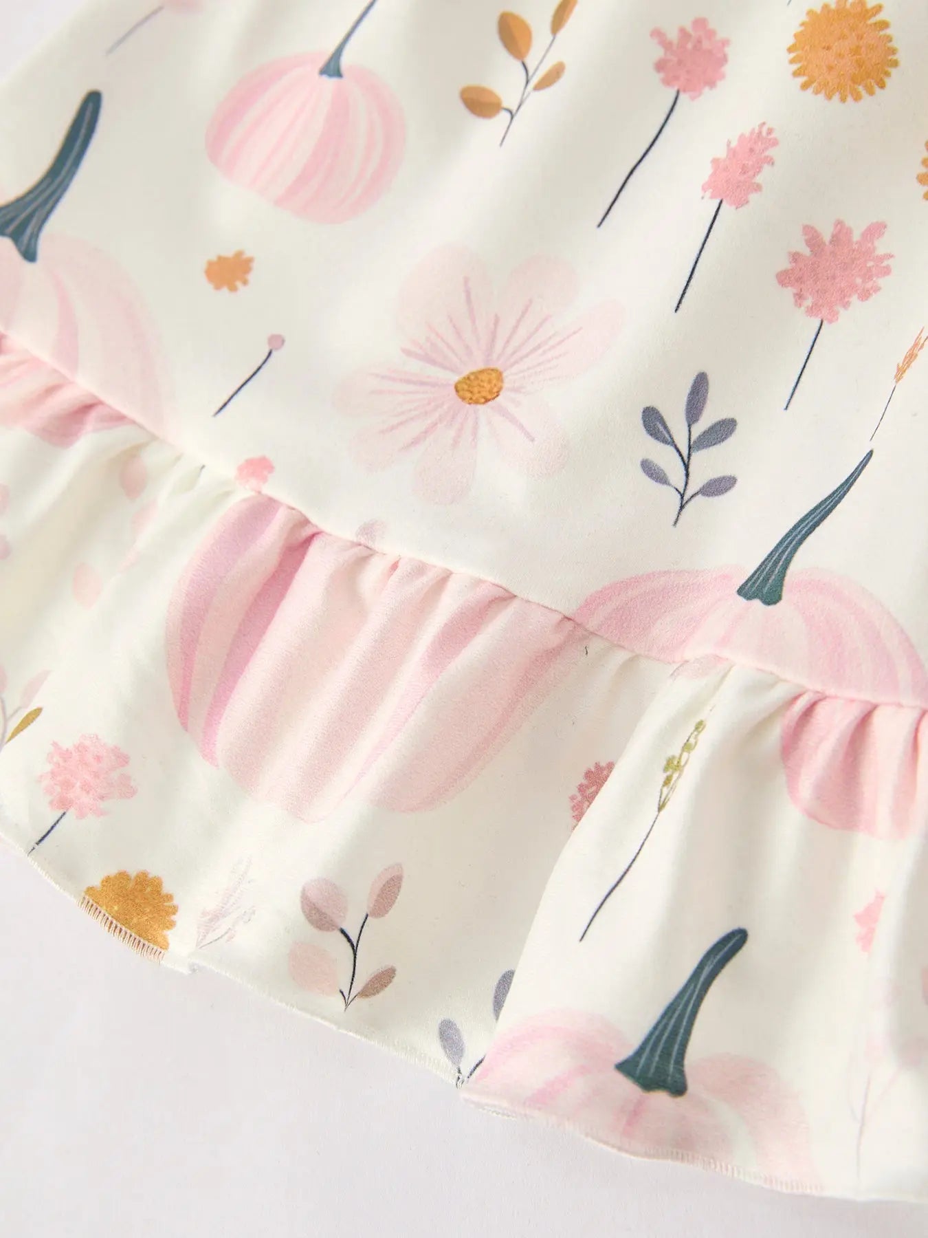 Cute Pumpkin Print Dress for Girls Perfect for Halloween Celebrations Rylee Faith Designs