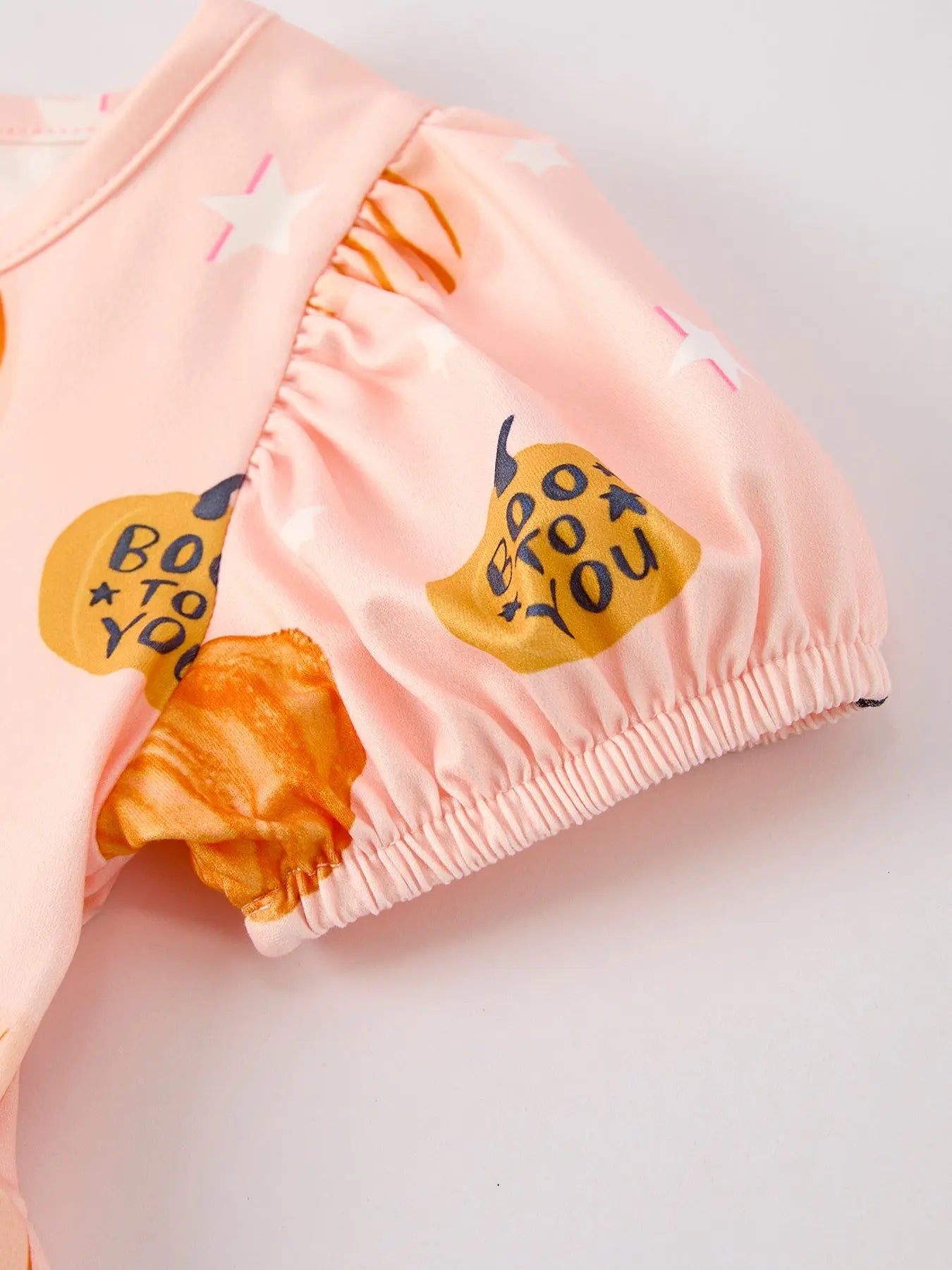 Quality Pumpkin Dress with Short Sleeves for Girls Halloween Fun Rylee Faith Designs