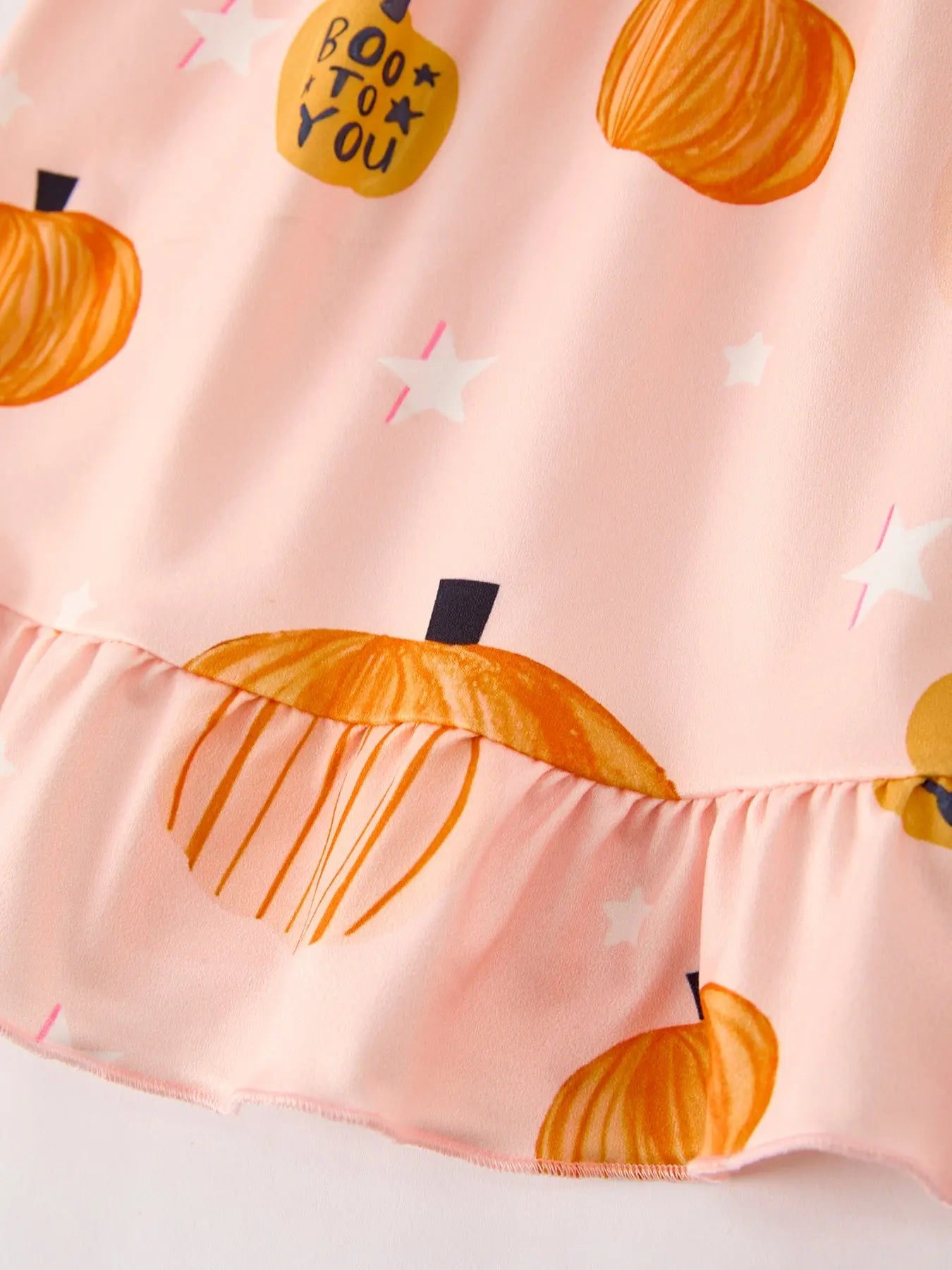 Quality Pumpkin Dress with Short Sleeves for Girls Halloween Fun Rylee Faith Designs