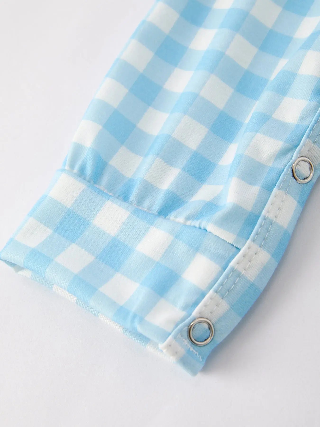 Adorable Blue Plaid Pumpkin Embroidery Romper for Halloween Boys Rylee Faith Designs
