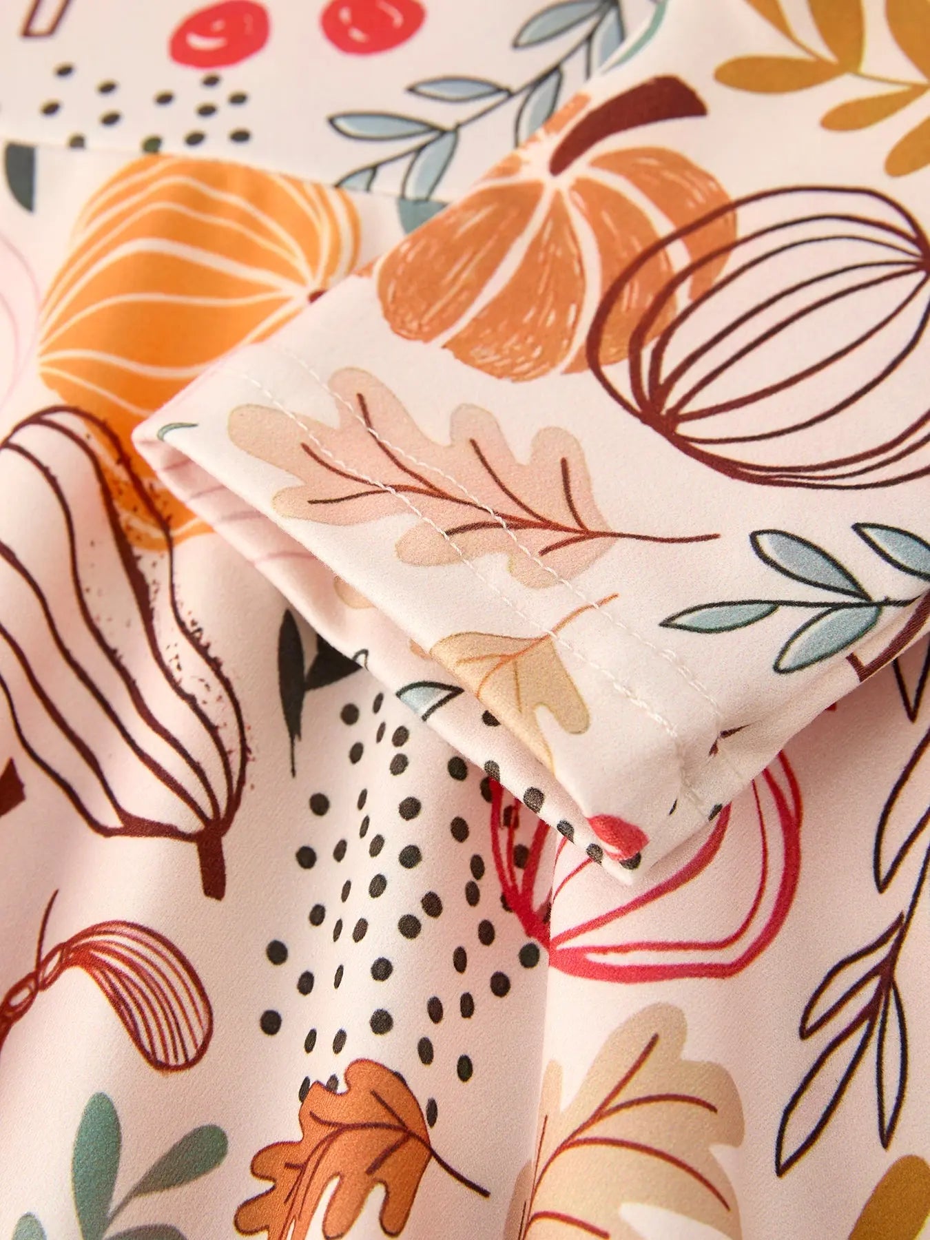 Festive Halloween Pumpkin Leaf Print Dress for Holiday Celebrations Rylee Faith Designs