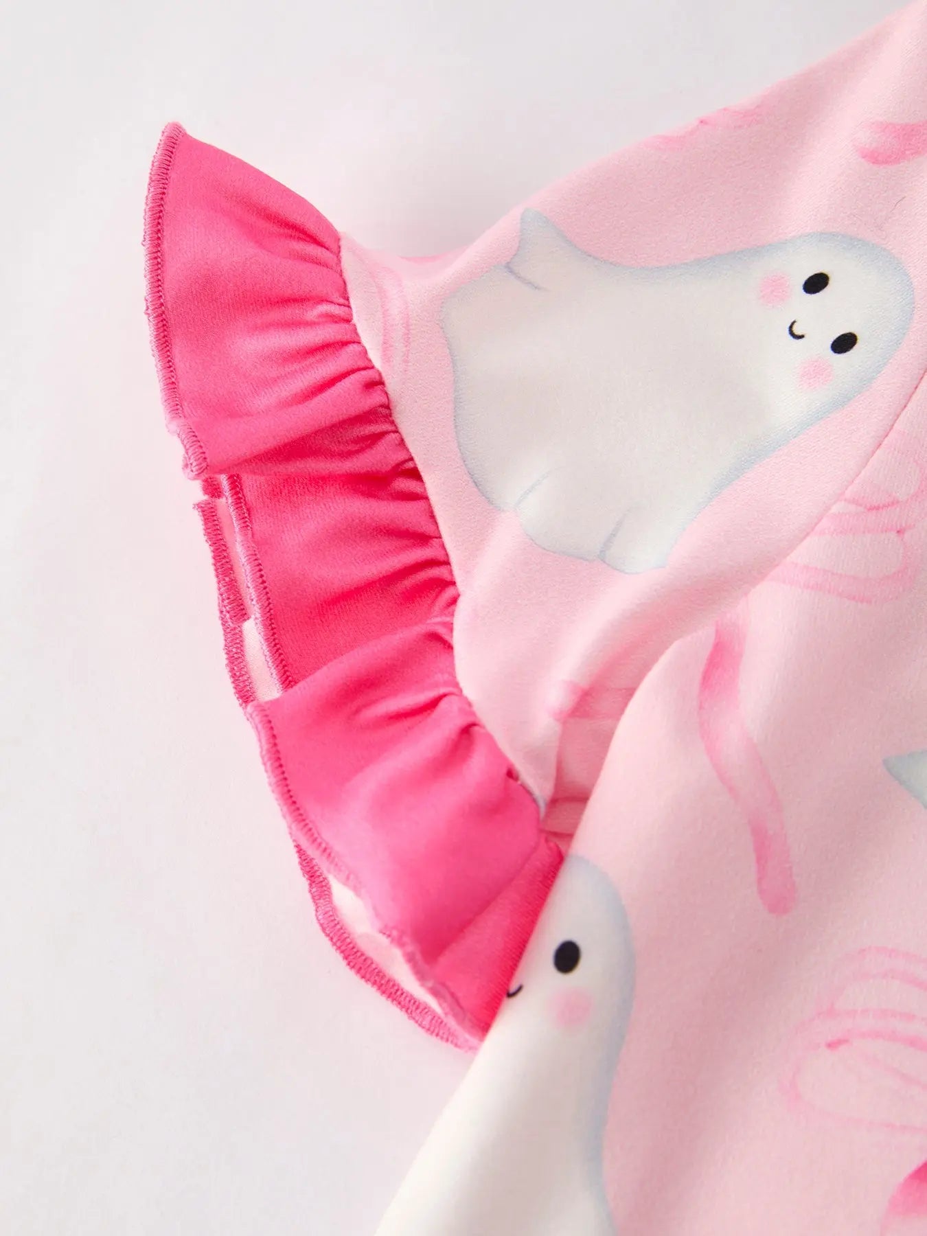 Adorable Halloween Ghost Pajamas with Ruffled Sleeves for Girls Rylee Faith Designs