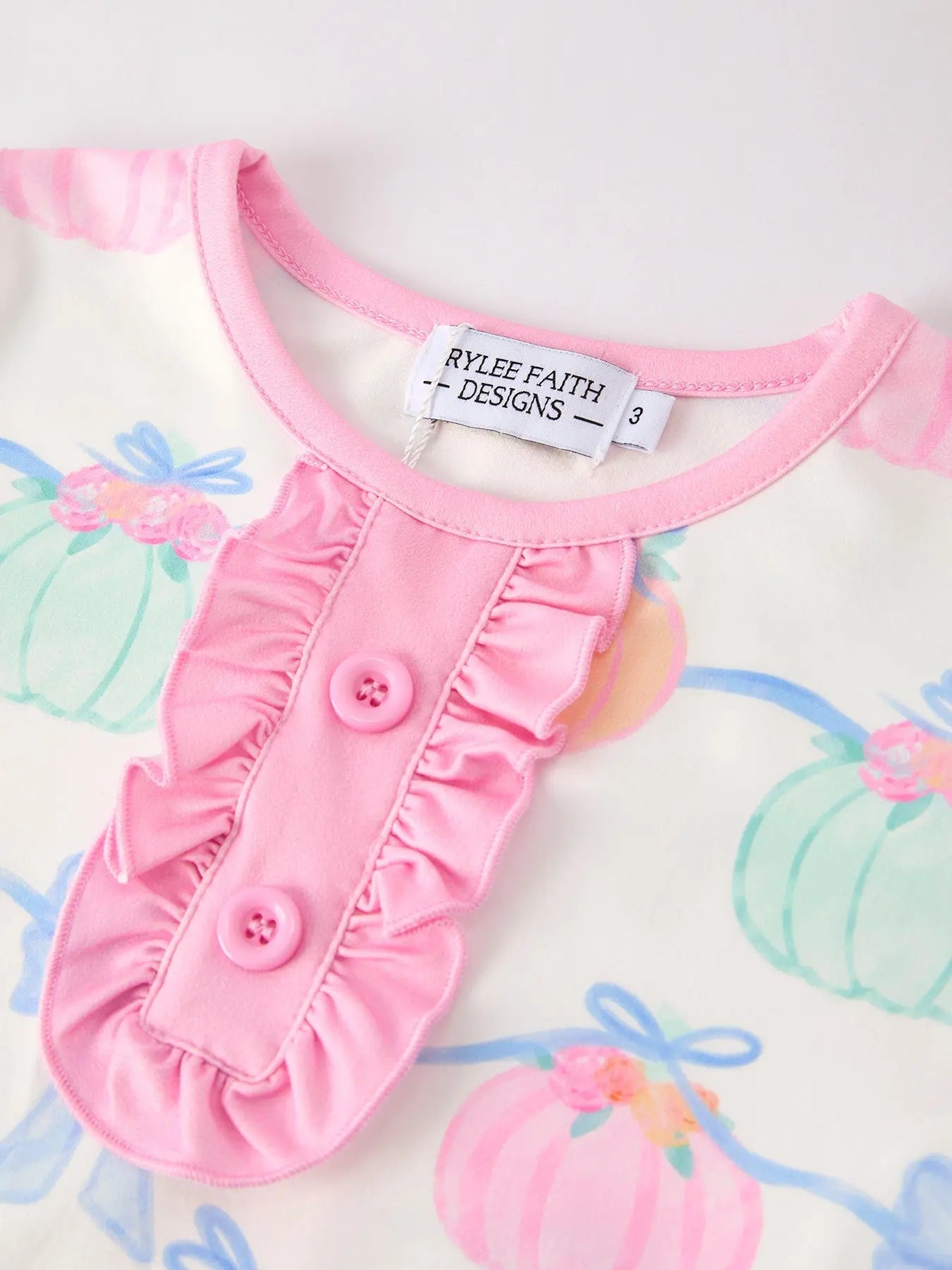 Cozy Halloween Pajamas with Ruffled Design for Girls Sleepwear Rylee Faith Designs