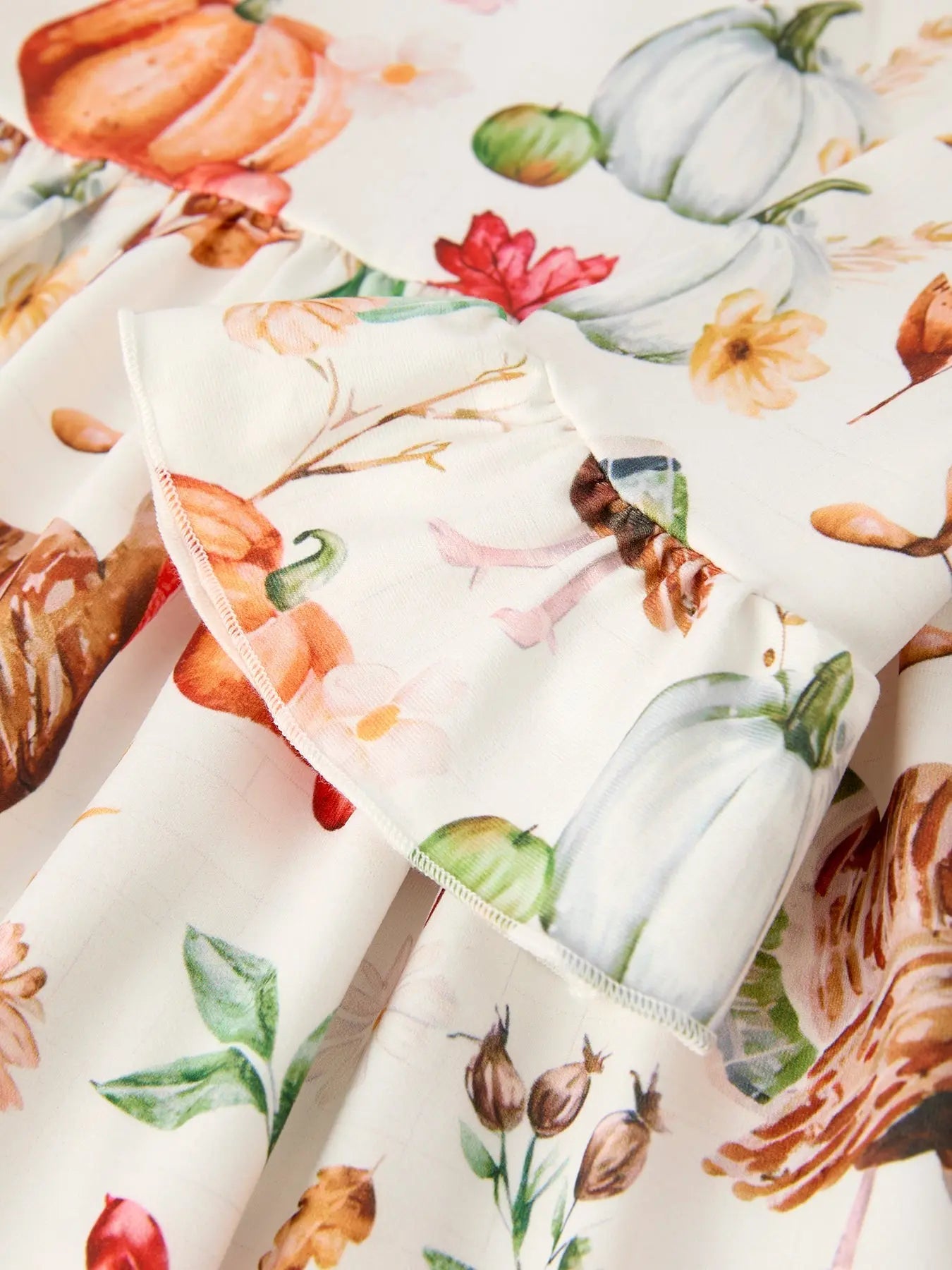 Vintage Fall Dress with Pumpkin and Turkey Print for Thanksgiving Celebrations Rylee Faith Designs